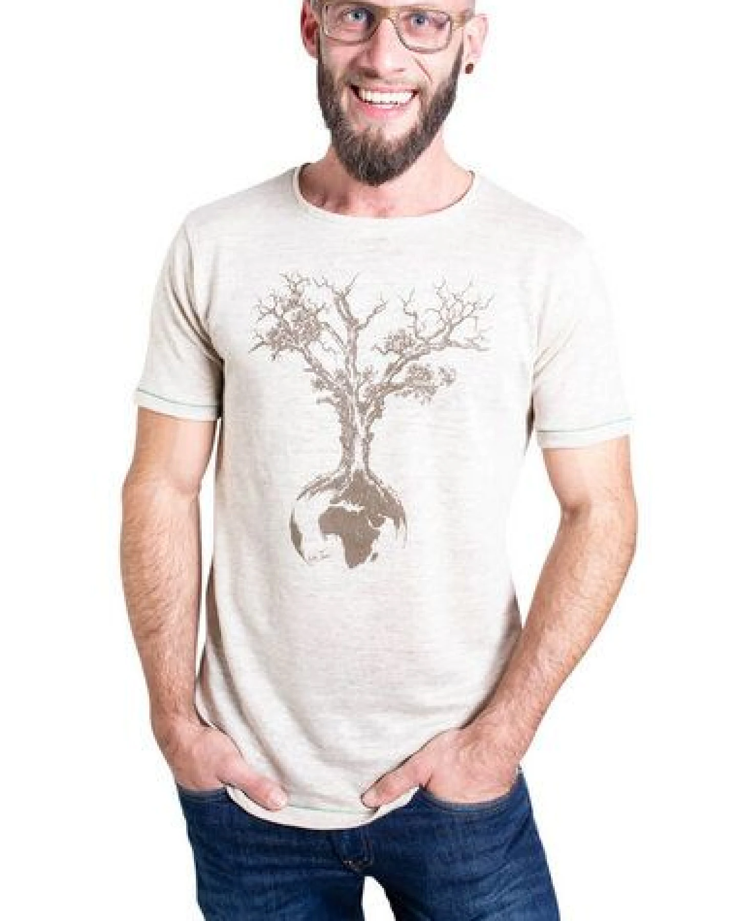 Life-Tree Hemp Fairwear Shirt Men Weltenbaum – Ansicht 2