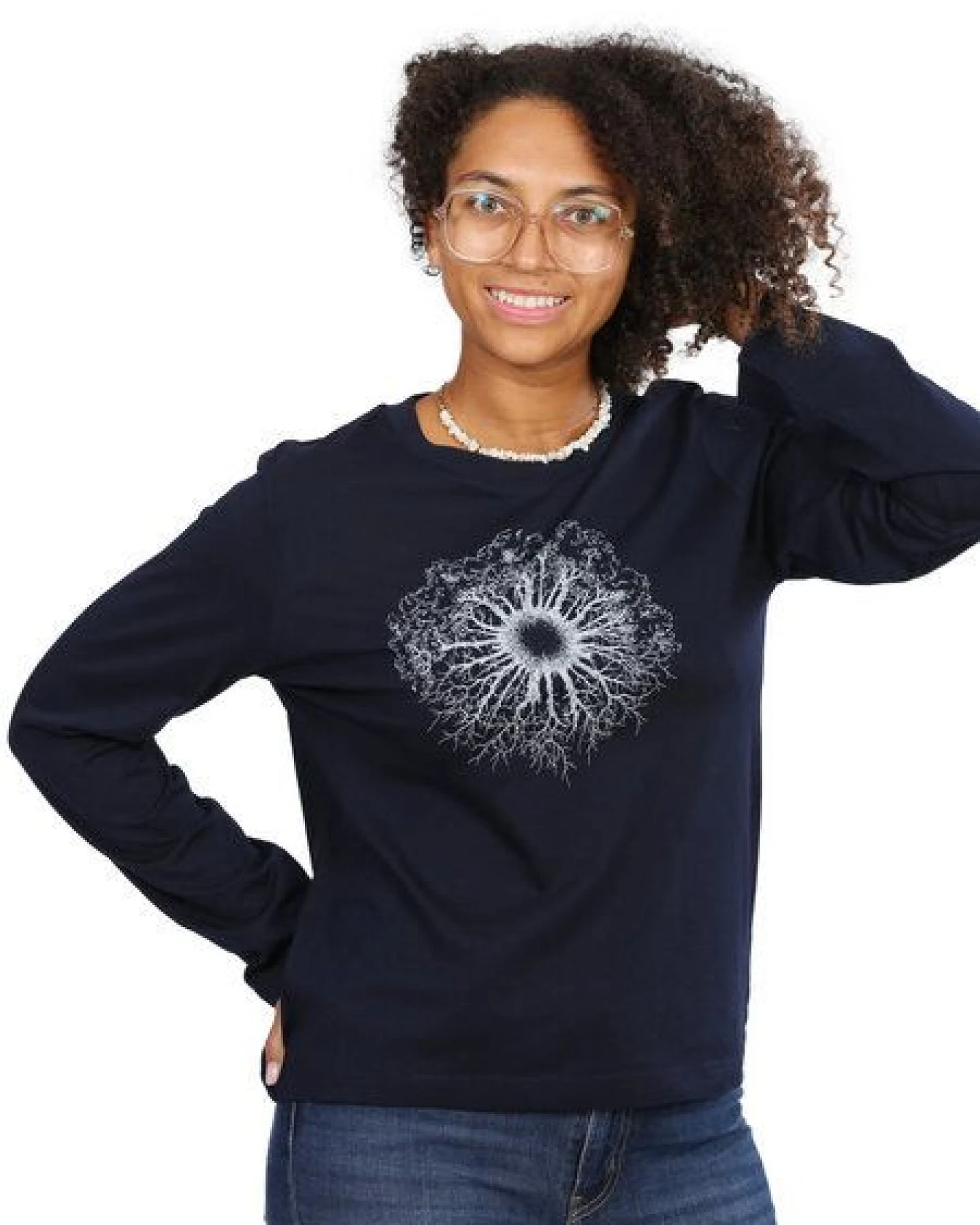 Life-Tree Organic Fairwear Longsleeve Women Fairwear Organic WoodenIris – Ansicht 4