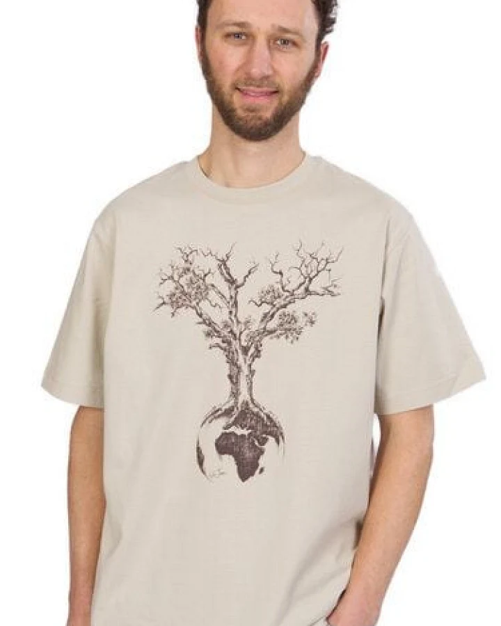 Life-Tree Organic Fairwear Heavy Shirt Men Desert Dust Weltenbaum