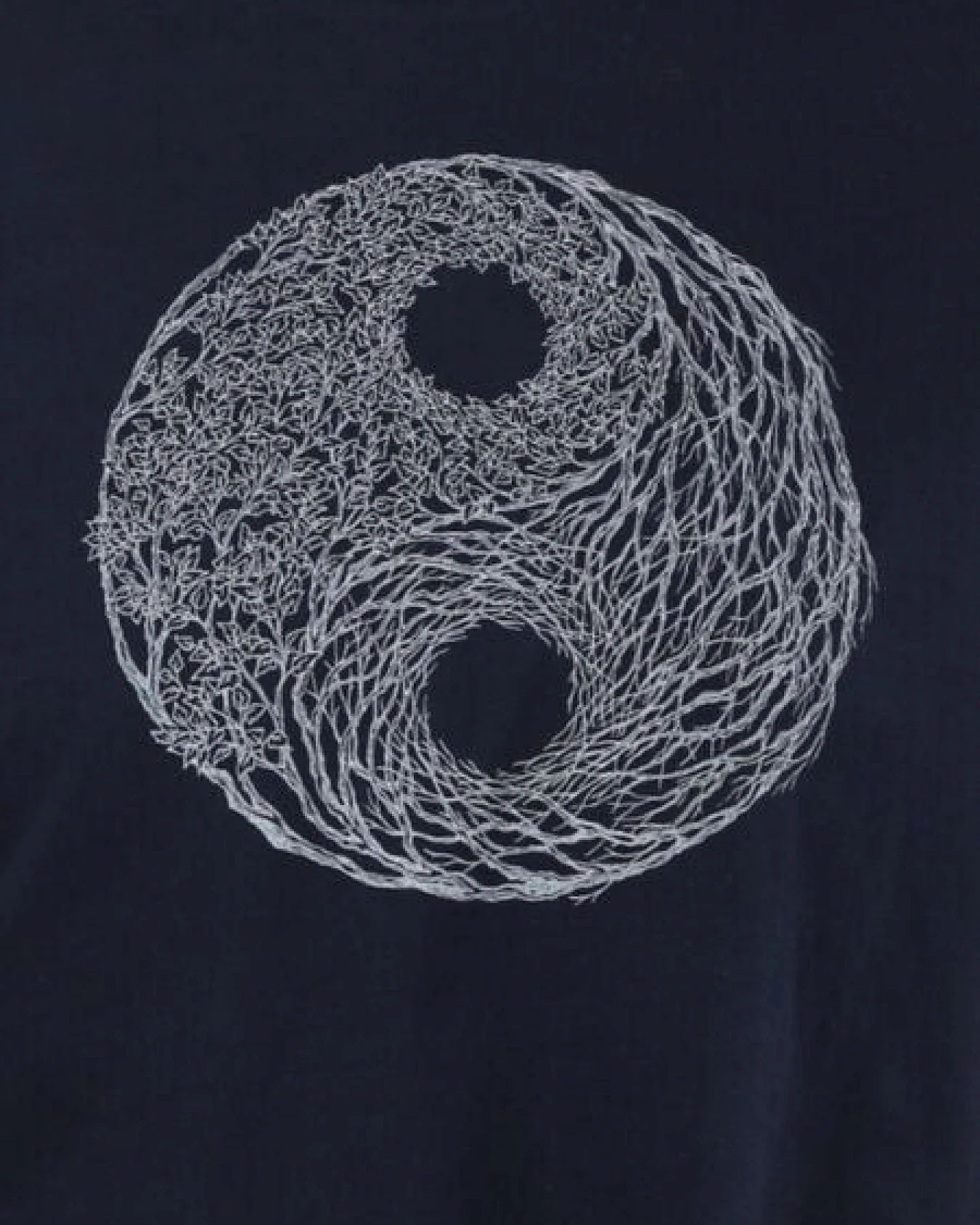 Life-Tree Organic Fairwear Shirt Men "YinYang" Black/Desert Dust – Ansicht 3
