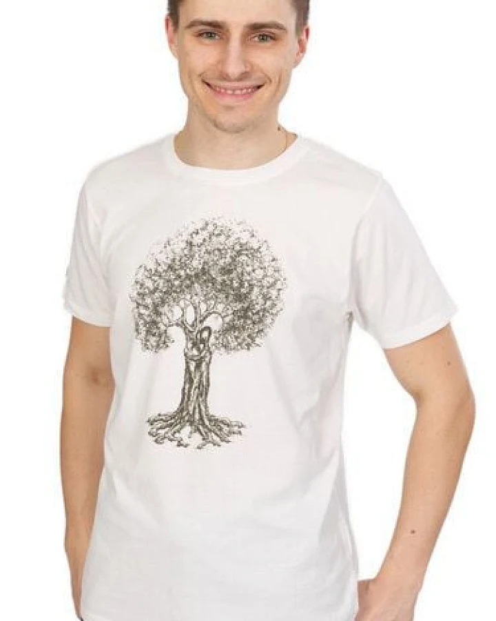 Life-Tree Organic Fairwear Shirt Men Stone Washed White Treehugger