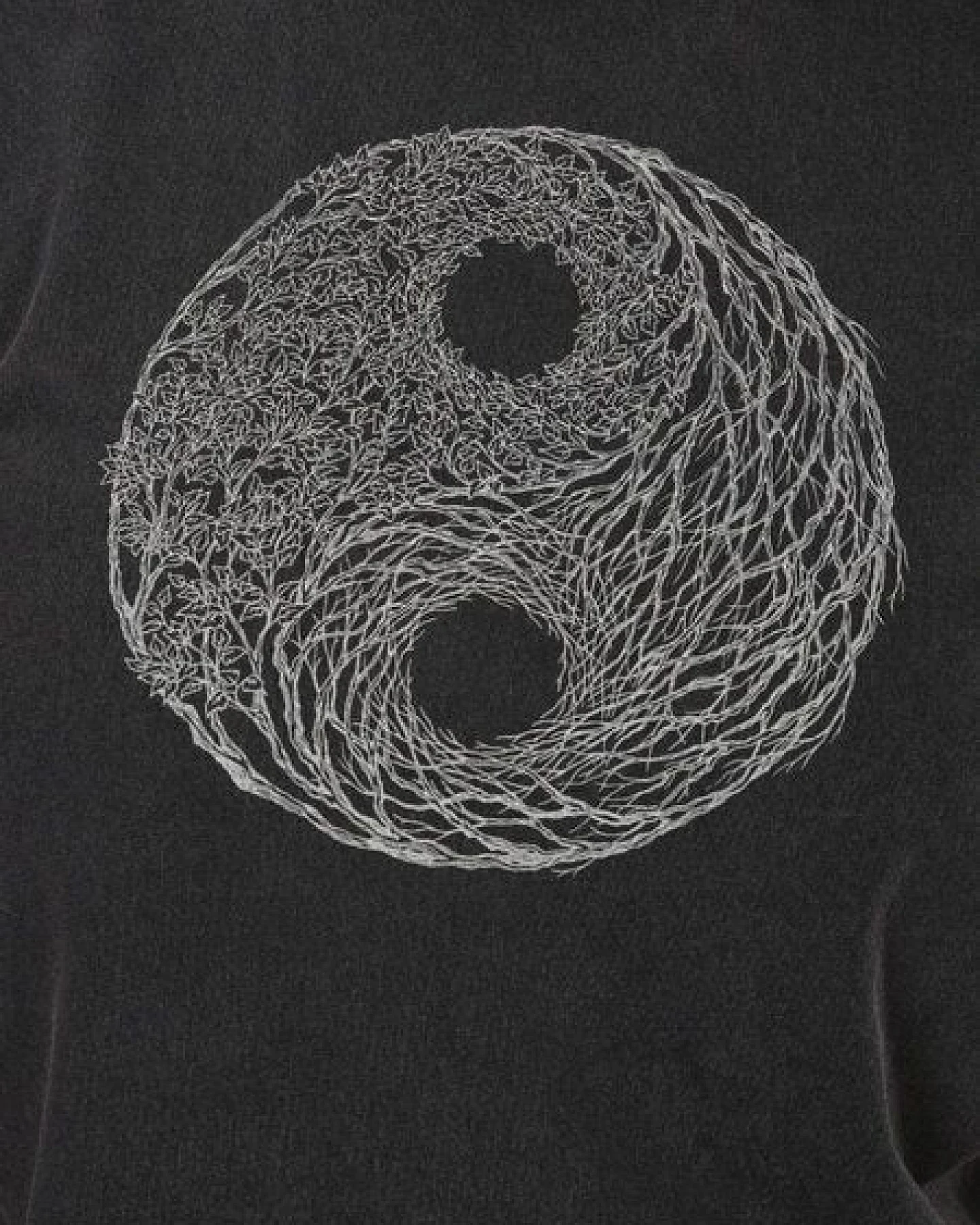 Life-Tree Organic Fairwear Shirt Women "YinYang" in Washed Black/Red – Ansicht 4