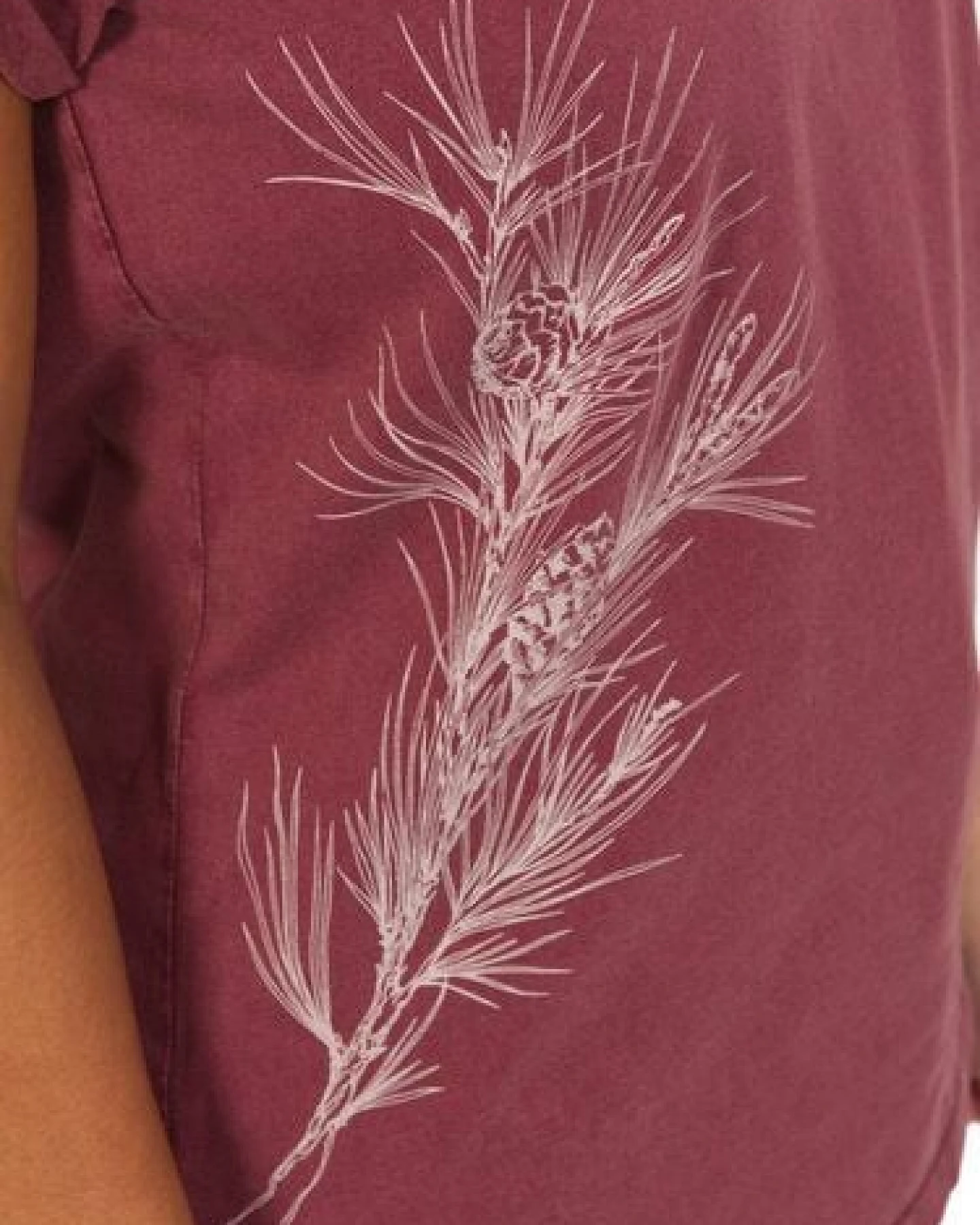 Life-Tree Organic Fairwear Shirt Women Washed Red Pine Branch – Ansicht 4