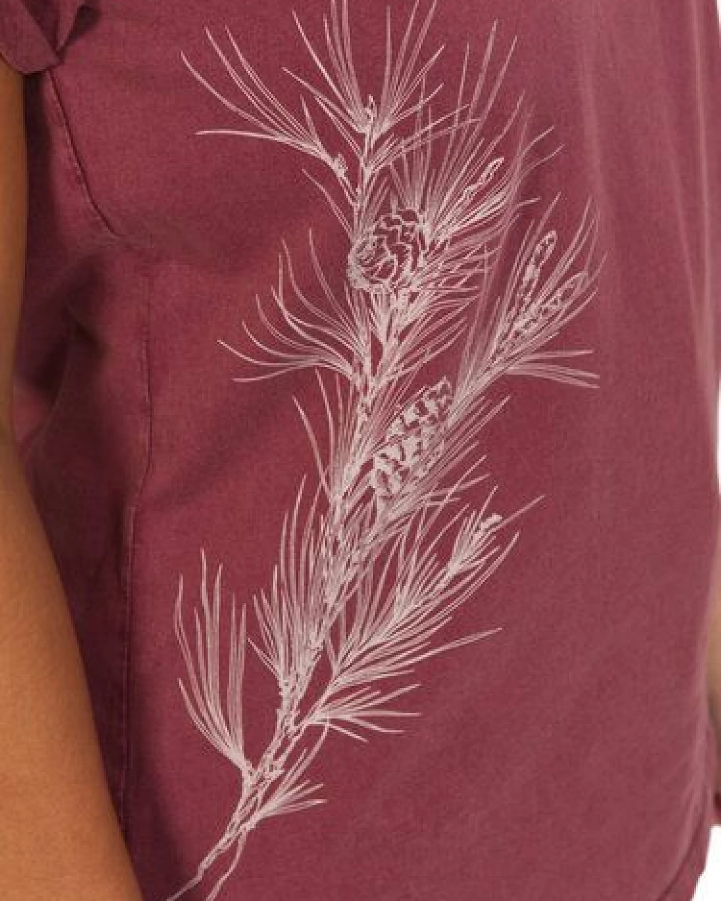 Life-Tree Organic Fairwear Shirt Women Washed Red Pine Branch – Ansicht 4