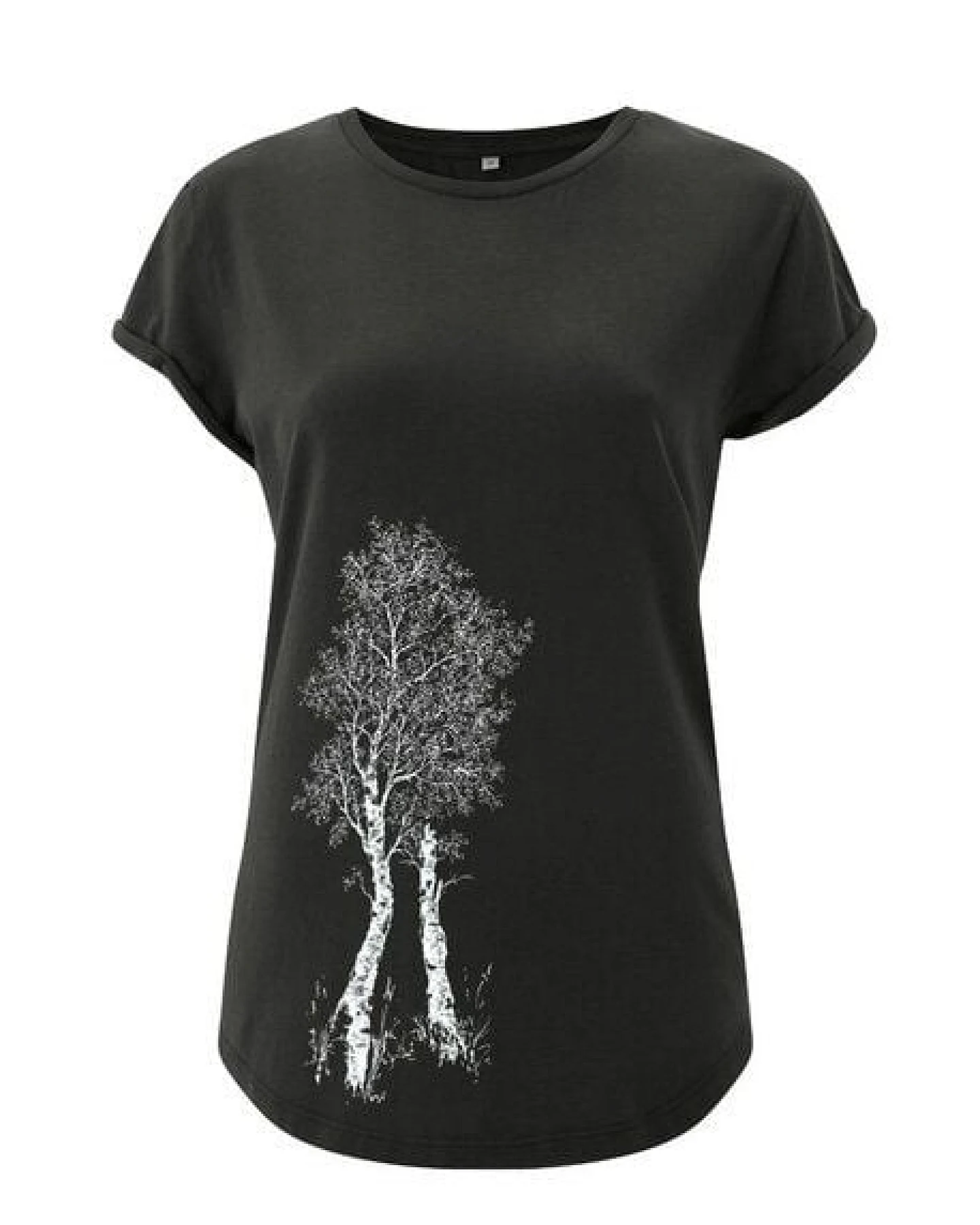 Life-Tree Shirt aus Biobaumwolle Fairwear für Damen "Birke" in Washed Blue/Washed Red/Washed Green – Ansicht 4