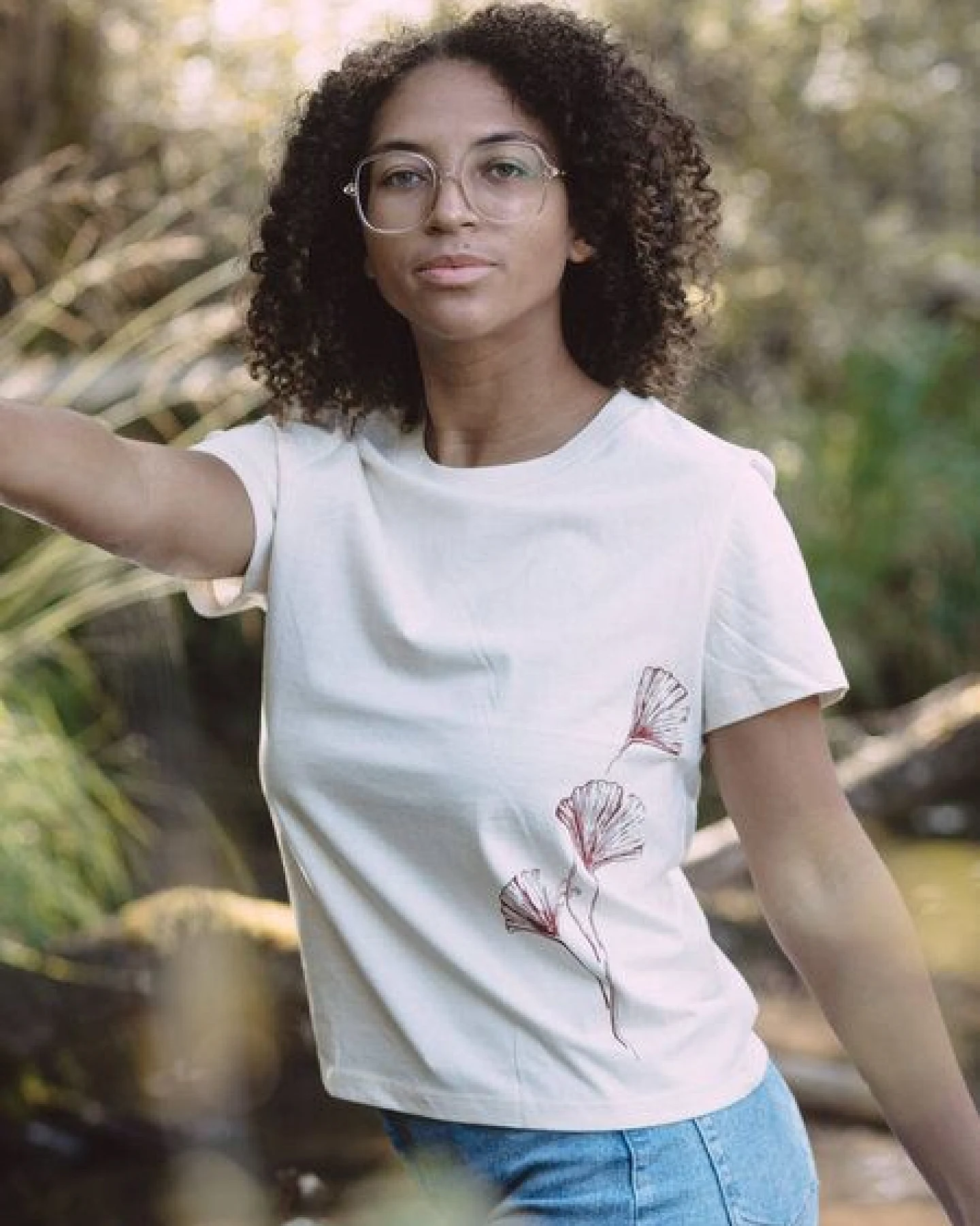 Life-Tree Organic Fairwear Shirt Women Ginkgo – Ansicht 4