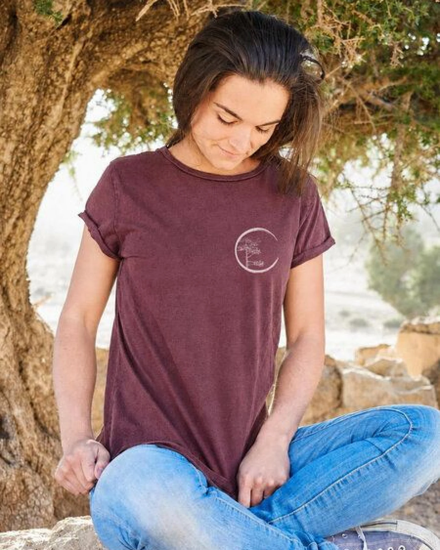 Life-Tree Organic Fairwear Shirt Women Fairwear Organic Logo Circle Stone / / – Ansicht 4