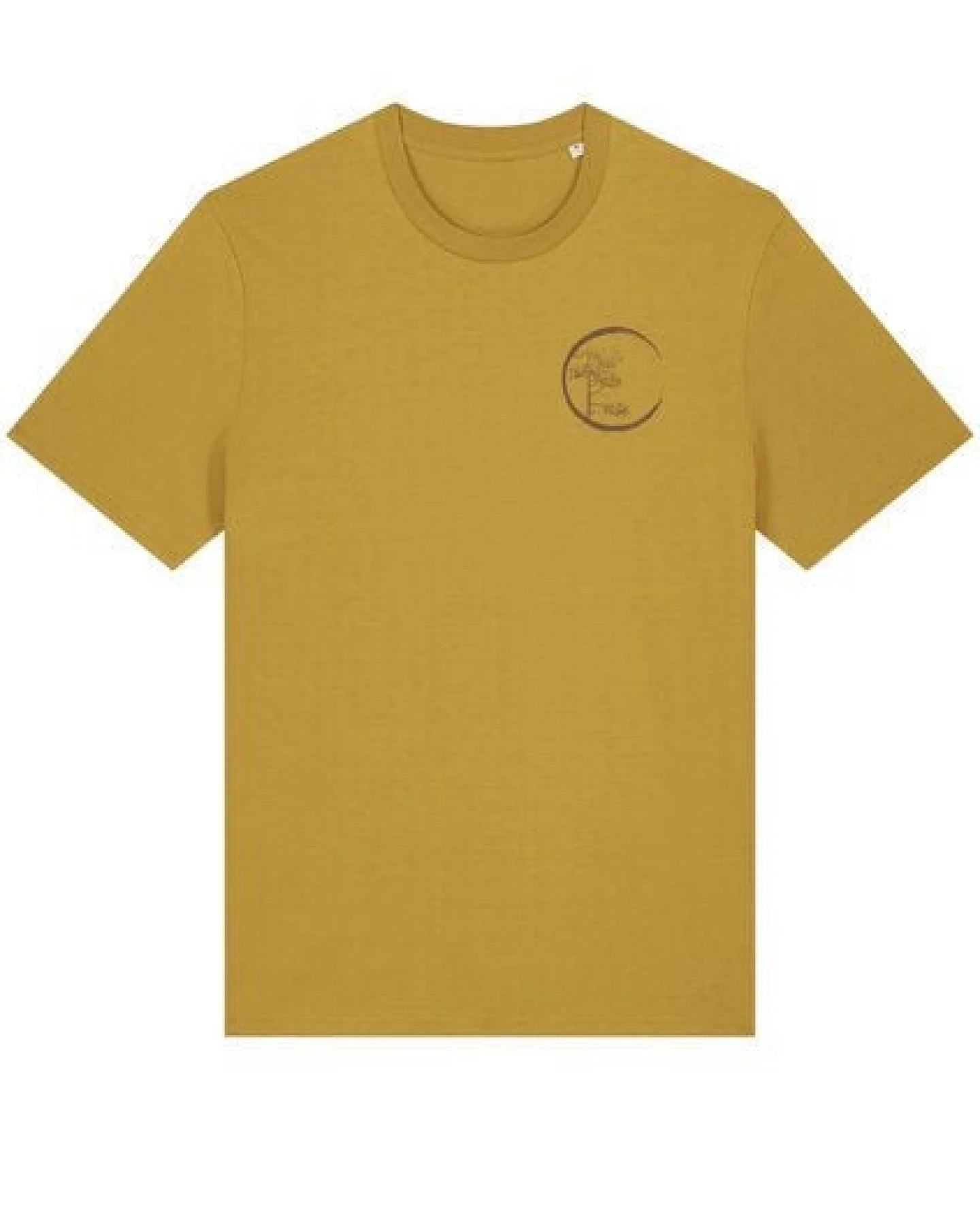 Life-Tree Shirt aus Biobaumwolle mit Brustmotiv für Herren "Circle" Burgundy / Ocre / Desert Dust beige – Ansicht 4