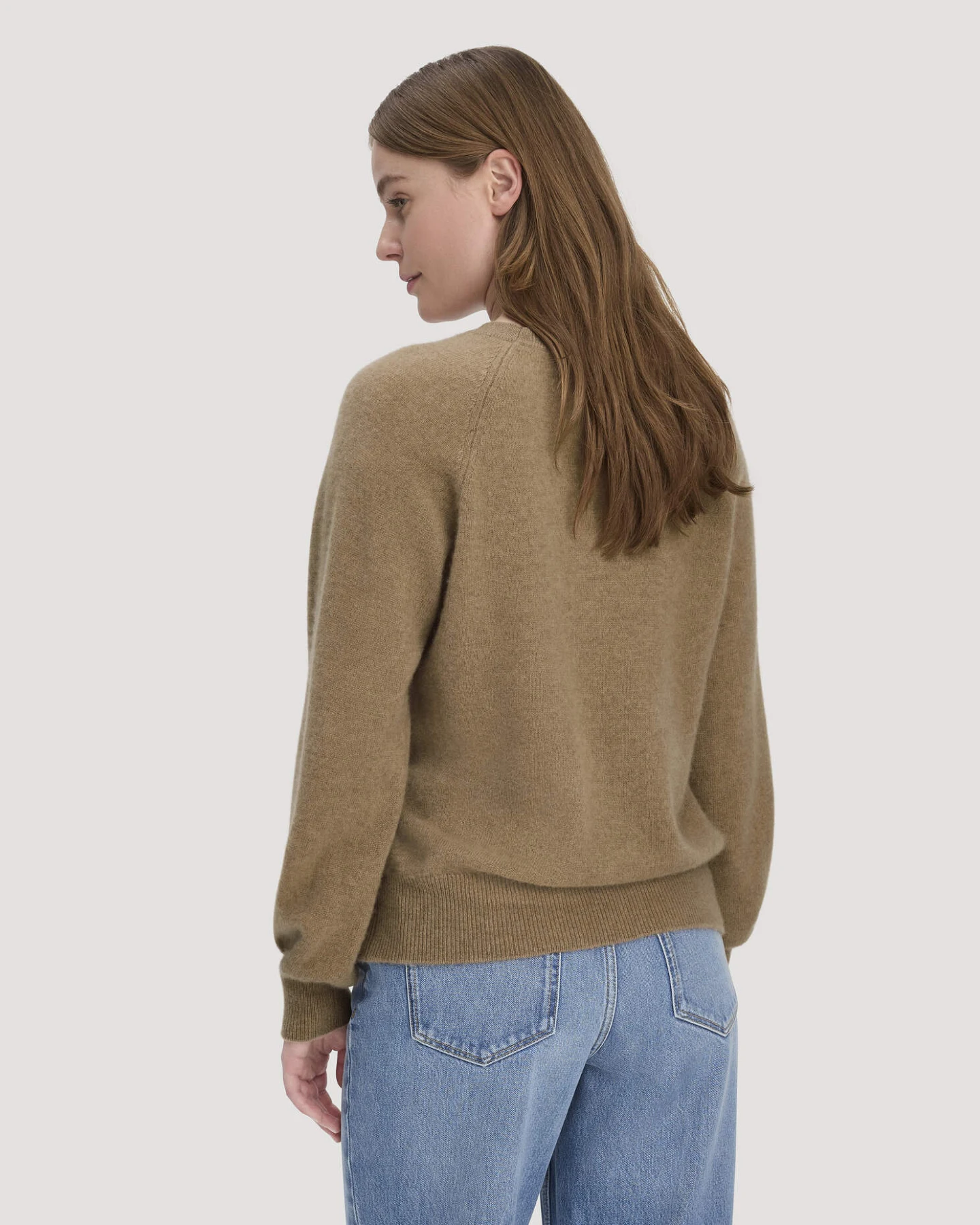 hessnatur Damen Strick Pullover Relaxed BETTER RECYCLING aus Cashmere - braun - Größe S – Ansicht 3