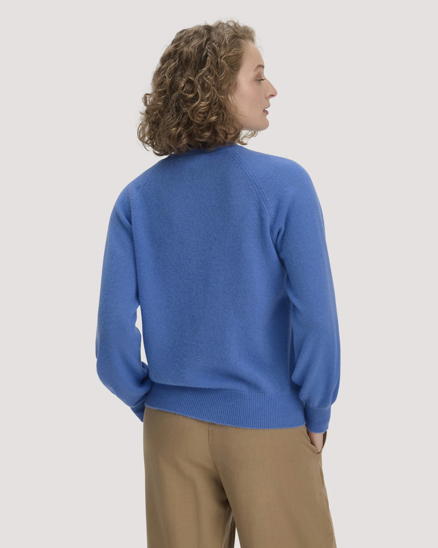 hessnatur Damen Strick Pullover Relaxed BETTER RECYCLING aus Cashmere - blau - Größe XXL – Ansicht 3
