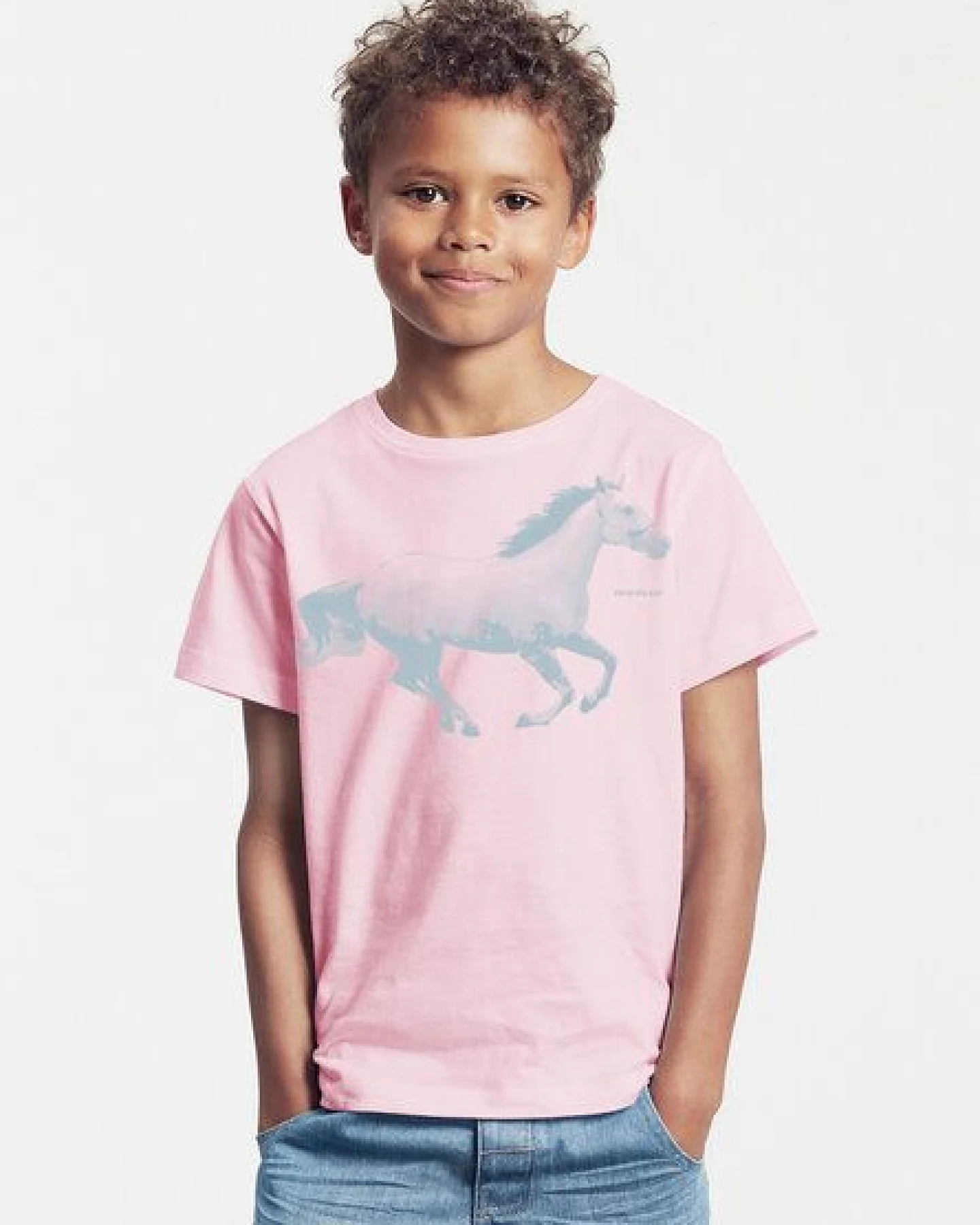 Peaces.bio - handbedruckte Biomode Bio-Kinder T-Shirt Horsepower – Ansicht 2