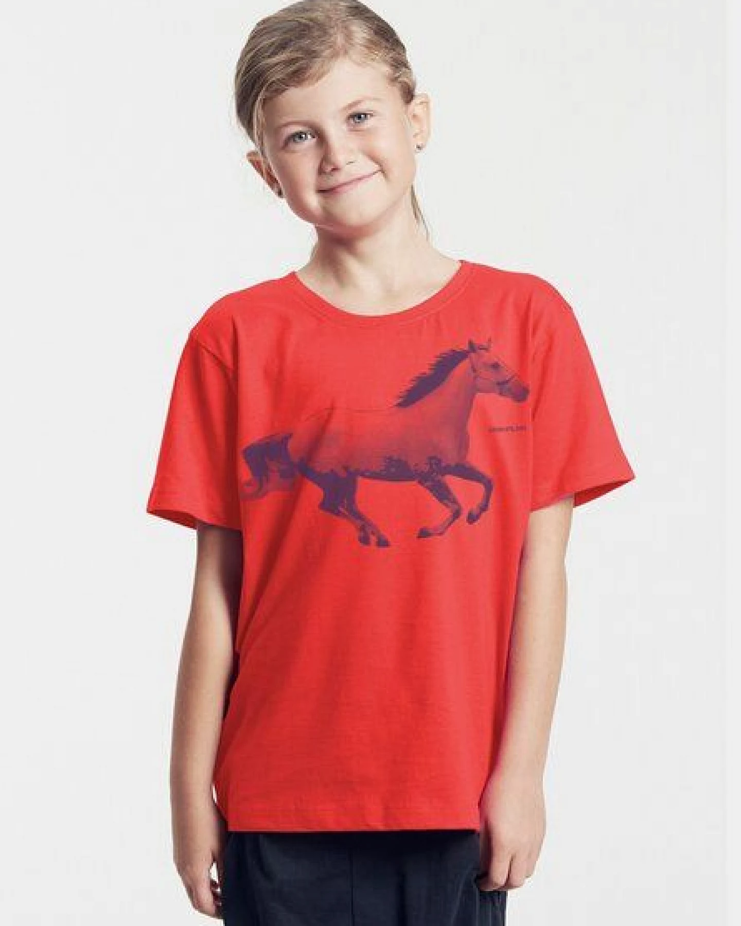 Peaces.bio - handbedruckte Biomode Bio-Kinder T-Shirt Horsepower – Ansicht 2