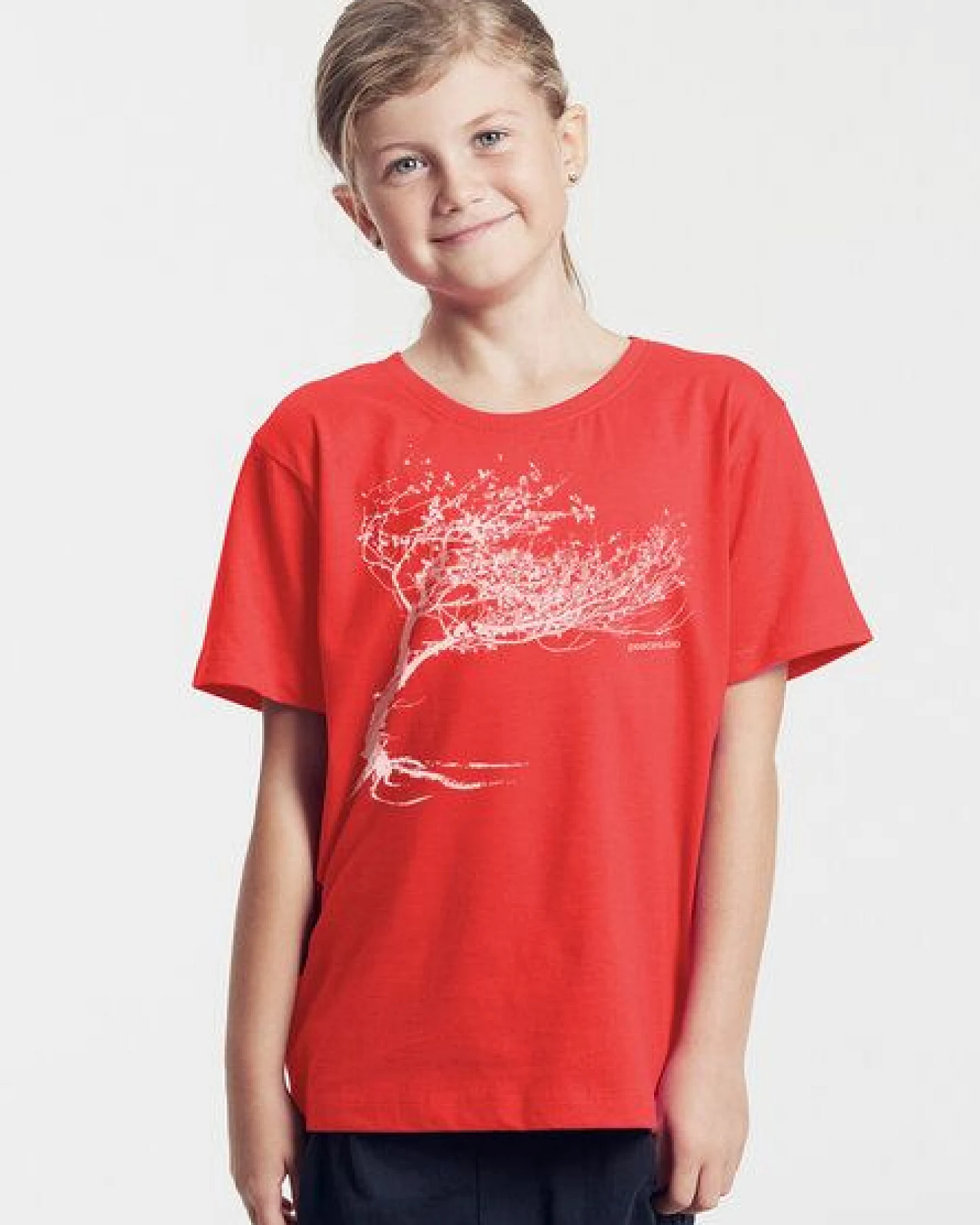 Peaces.bio - handbedruckte Biomode Bio-Kinder T-Shirt Windy Tree – Ansicht 2