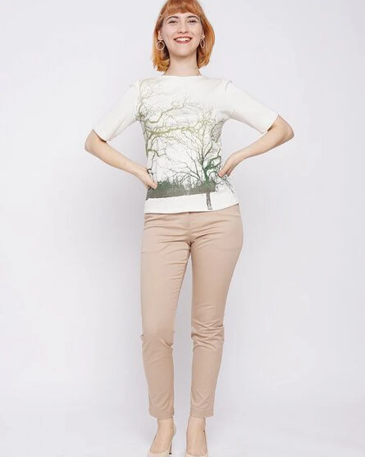 Peaces.bio - handbedruckte Biomode Peaces-Shirt Zauberlandschaft