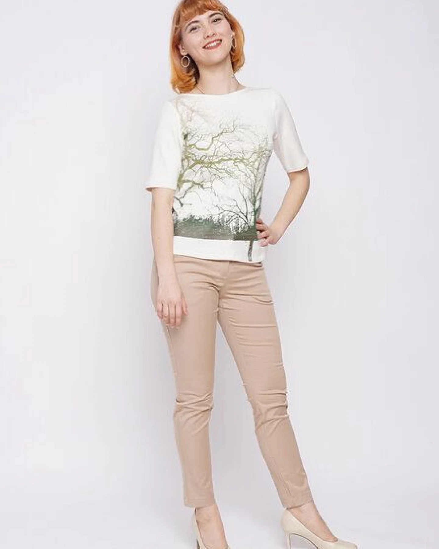 Peaces.bio - handbedruckte Biomode Peaces-Shirt Zauberlandschaft – Ansicht 2
