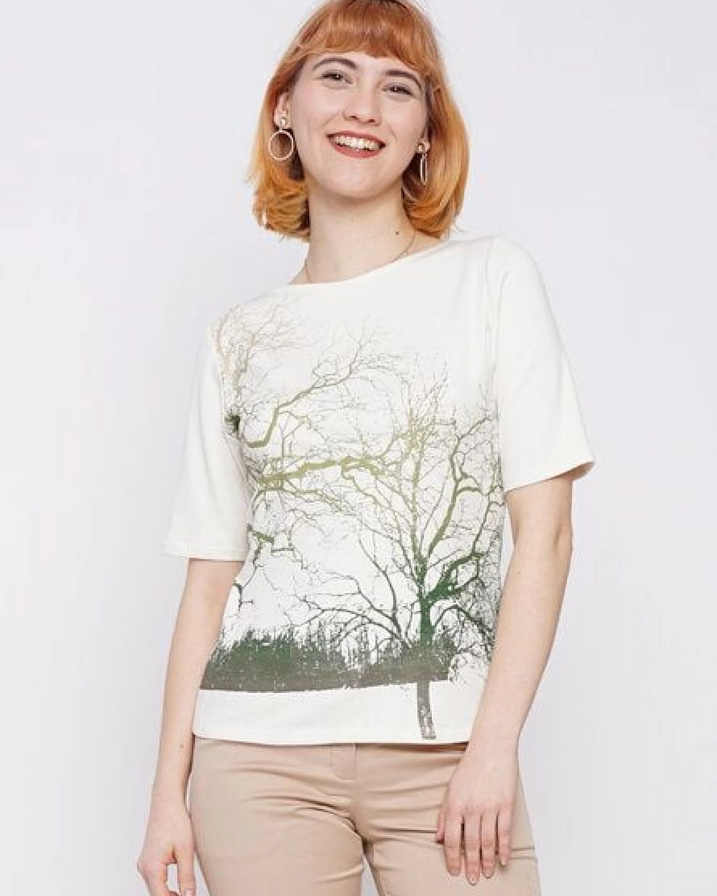 Peaces.bio - handbedruckte Biomode Peaces-Shirt Zauberlandschaft – Ansicht 4