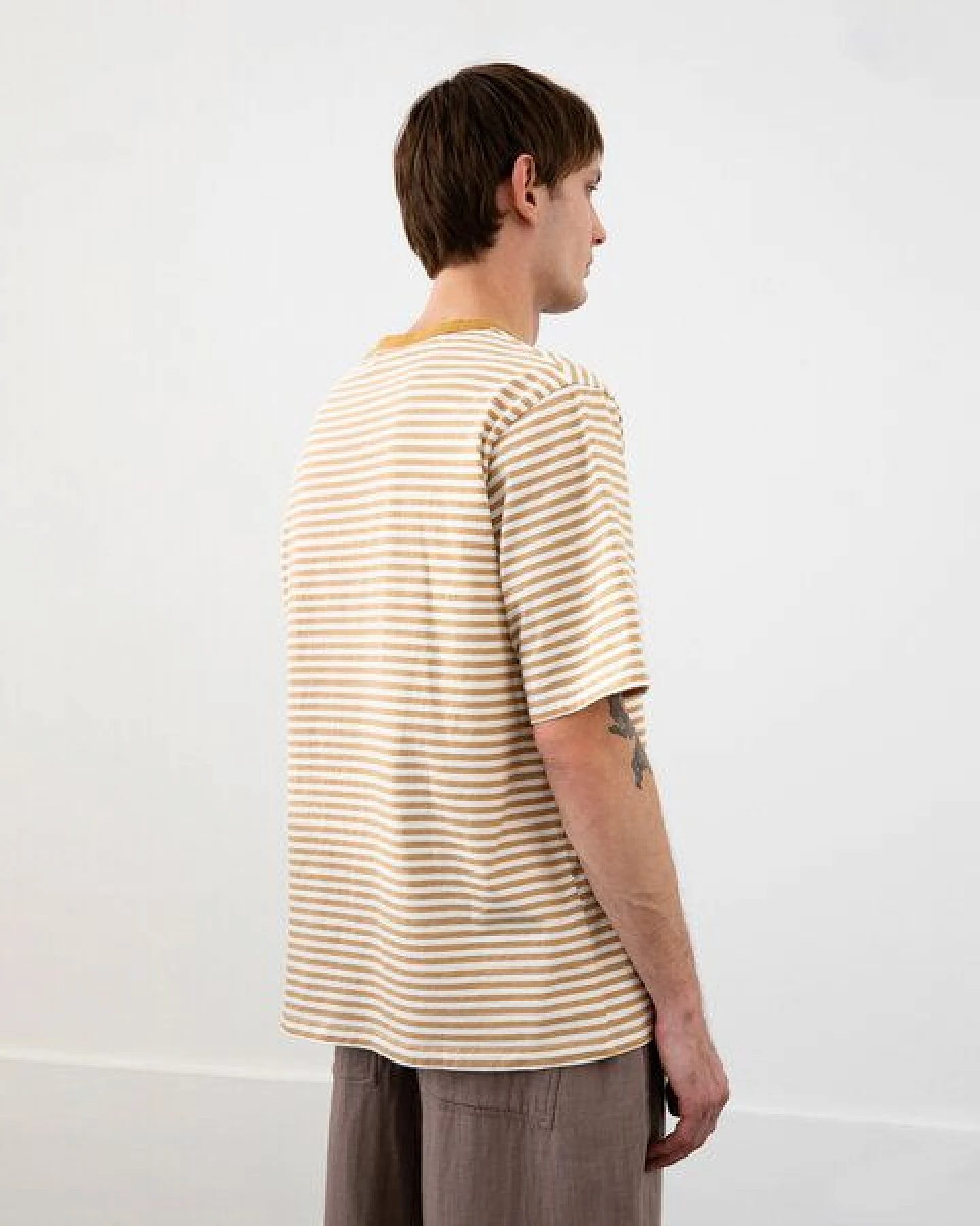Rotholz Gestreiftes T-Shirt Bio Baumwolle – Ansicht 3