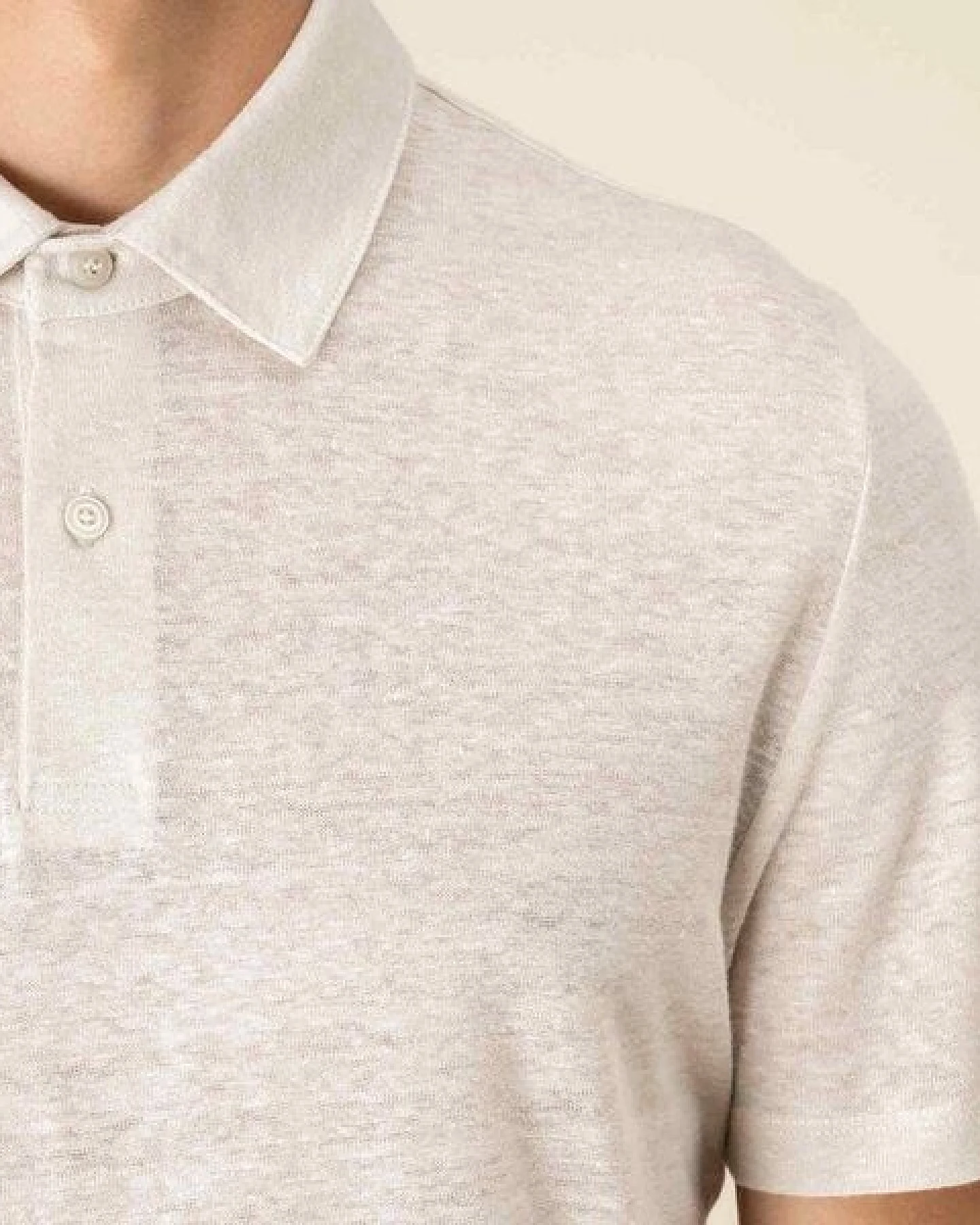 YTWOO Leichtes Herren Leinen Poloshirt – Ansicht 3