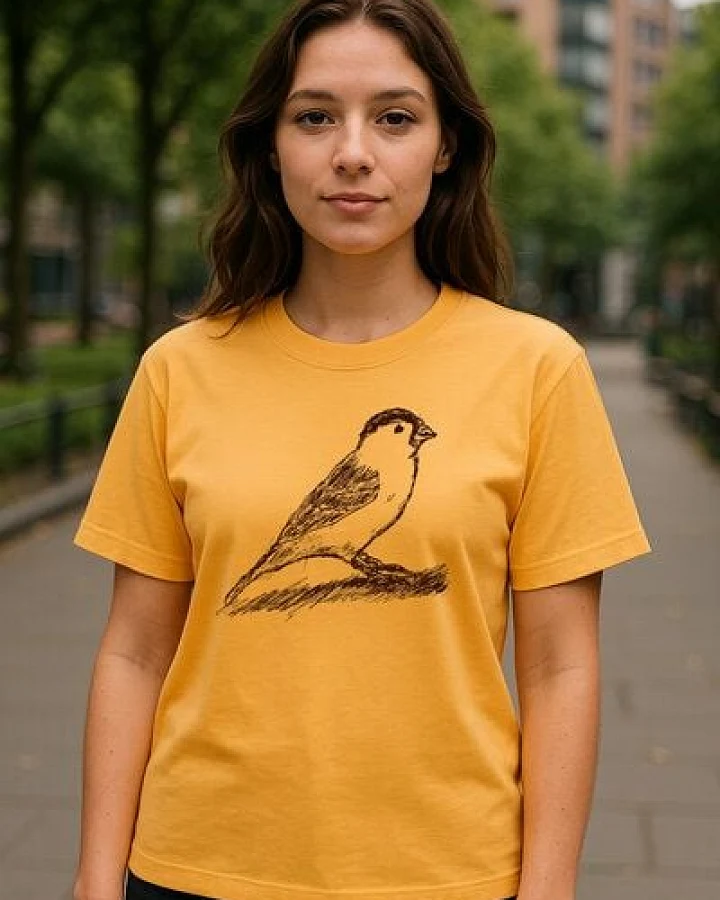 ilovemixtapes Damen T-Shirt Bio-Baumwolle fair – Motiv Spatz - Boxy fit