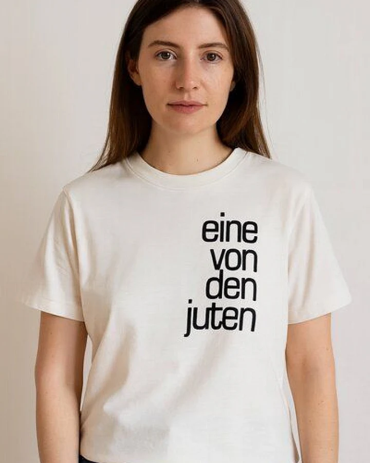 ilovemixtapes Damen T-Shirt „eine von den juten“ – Bio-Baumwolle, handbedruckt, fair & nachhaltig