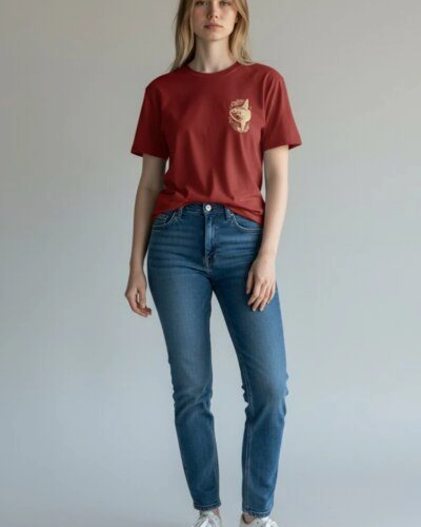 ilovemixtapes Mondfisch T-Shirt – Earthly Red – Ansicht 3