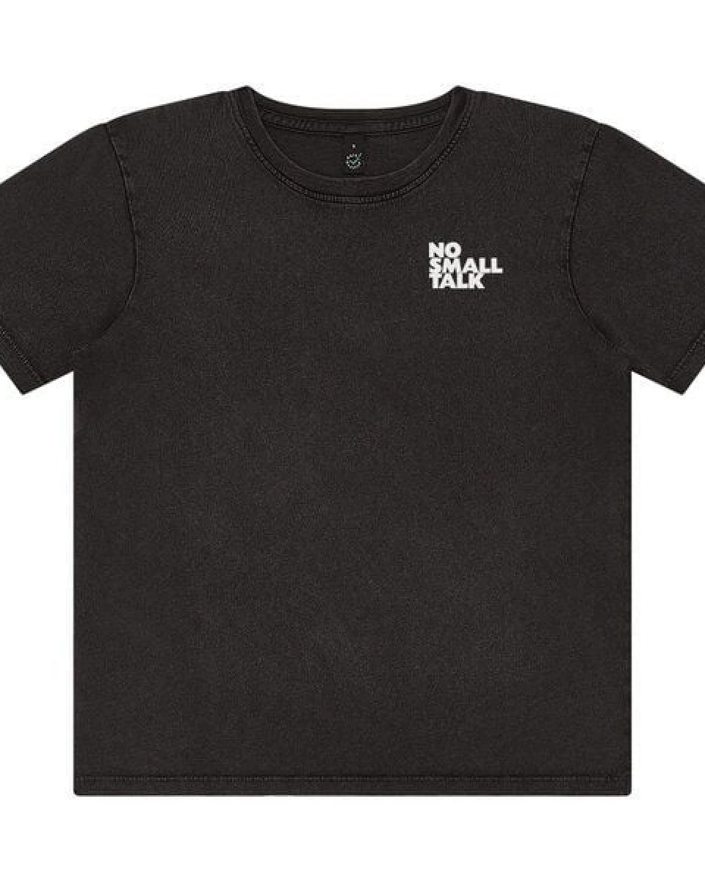 ilovemixtapes NO SMALL TALK Relaxed Women’s T-Shirt – Stone Washed Black – Ansicht 3