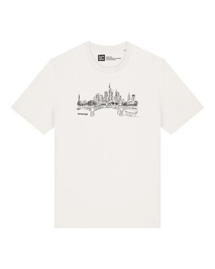 ilovemixtapes T-Shirt Frankfurt Skyline – Bio-Baumwolle, Fair Wear, Handbedruckt