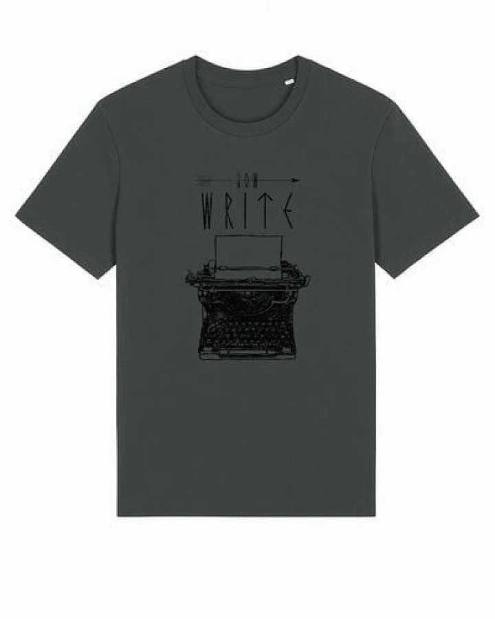 ilovemixtapes T-Shirt mit Schreibmaschine „Now write“ aus Bio-Baumwolle – fair & vegan