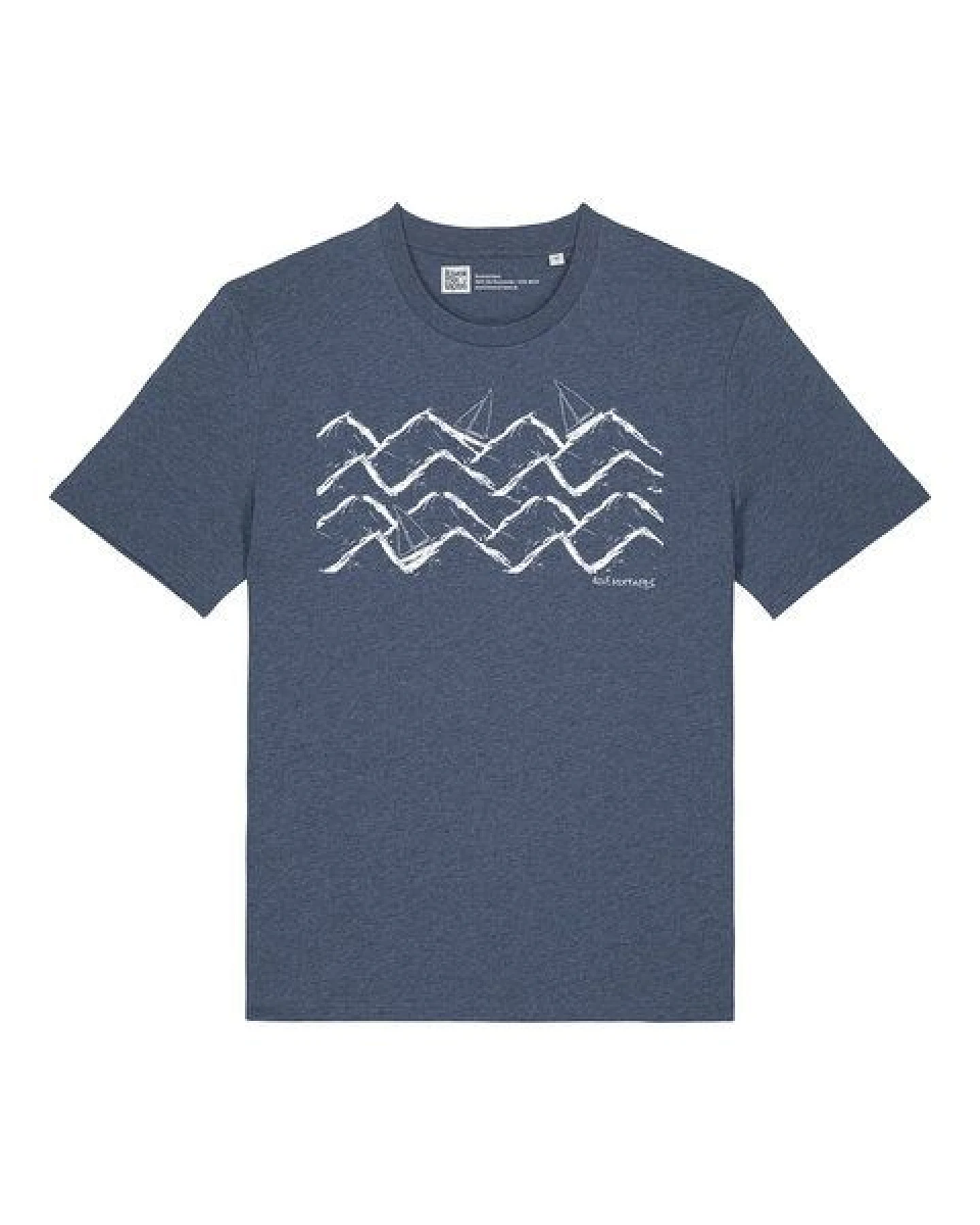 ilovemixtapes Unisex T-Shirt mit Waves and Boats Motiv – Nachhaltig, Fair, Vegan, Bio-Baumwolle – Ansicht 3