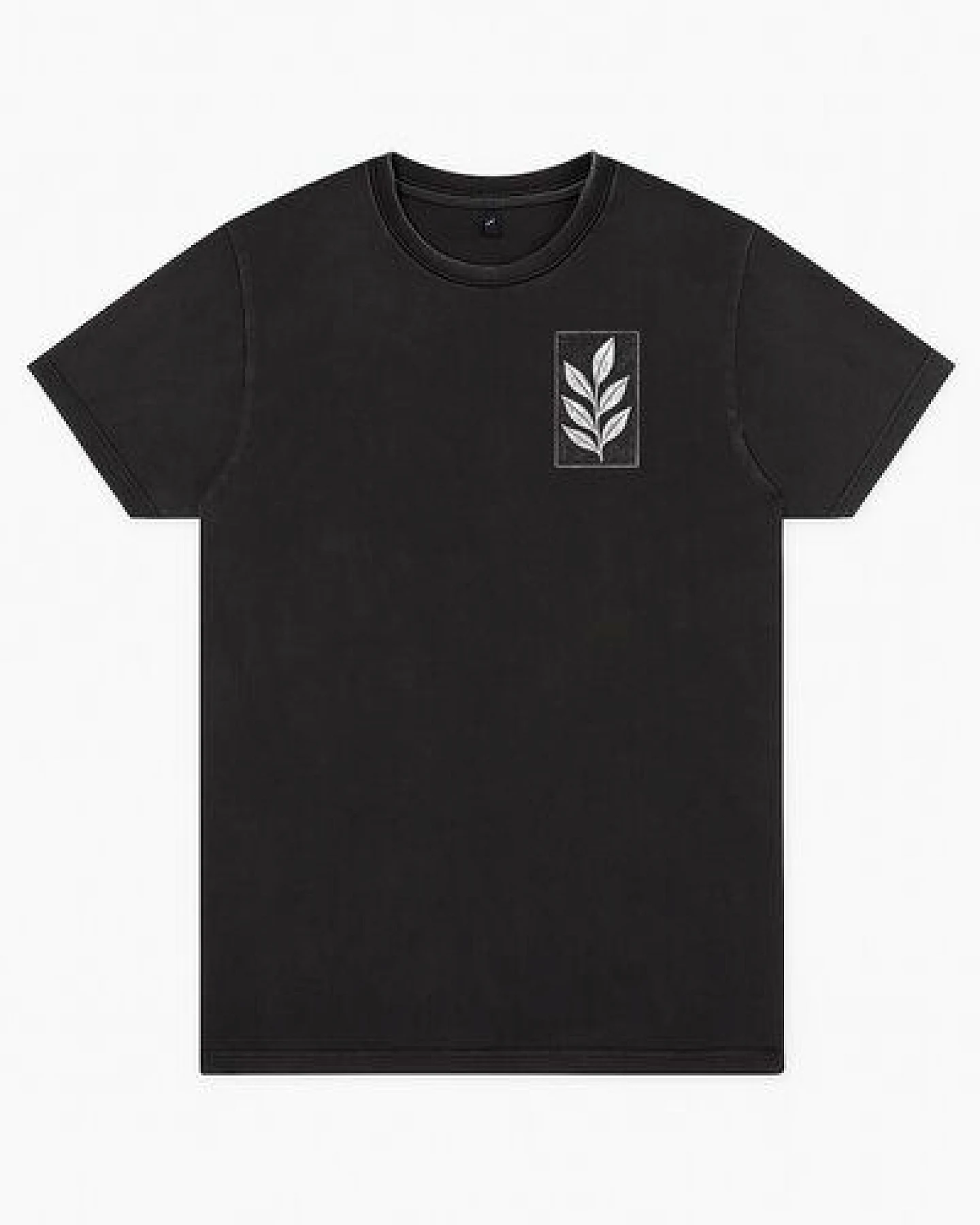 ilovemixtapes Unisex T-Shirt „Der Zweig“ – Bio-Baumwolle, Stone Washed Sage Green, Denim Blue & Black, Fair Wear – Ansicht 2