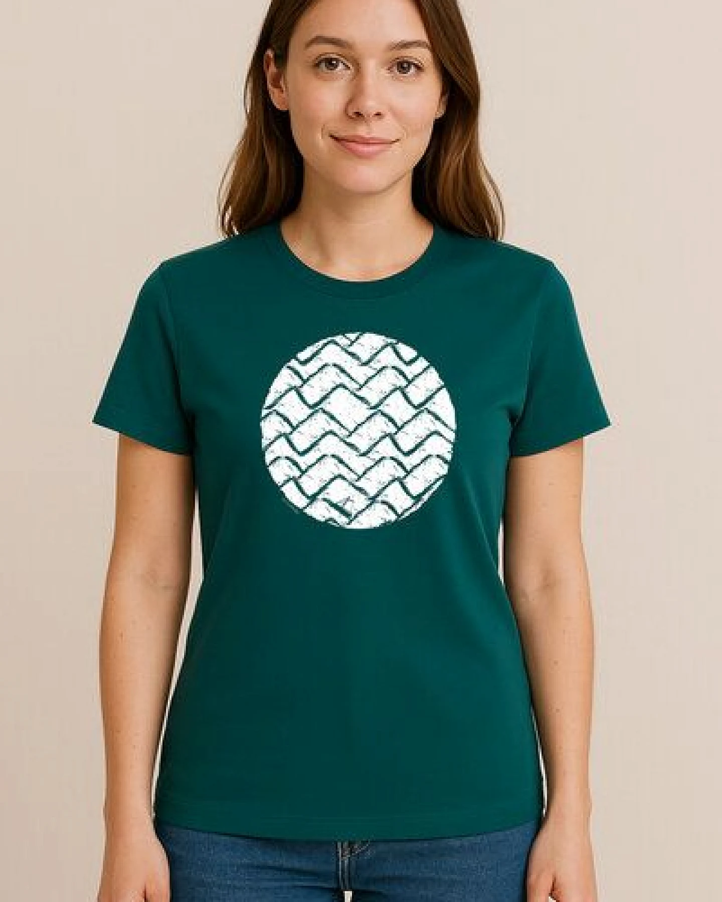 ilovemixtapes Wellenkreis T-Shirt Unisex – Stargazer – Bio Baumwolle – Relaxed Fit – Handdruck in Weiß – Fair & Vegan – Ansicht 2