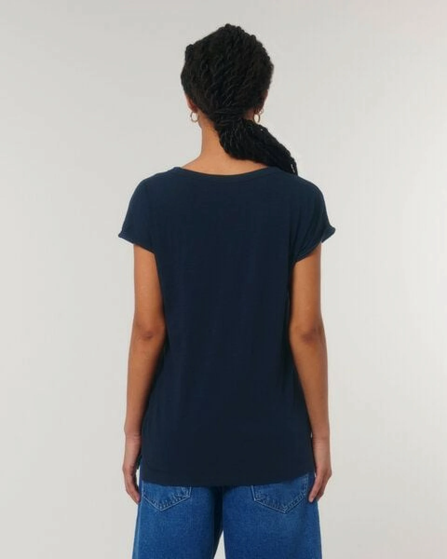 ilovemixtapes Women T-Shirt mit Kaktus aus 100% Biobaumwolle mit gerollten Ärmeln – Ansicht 4