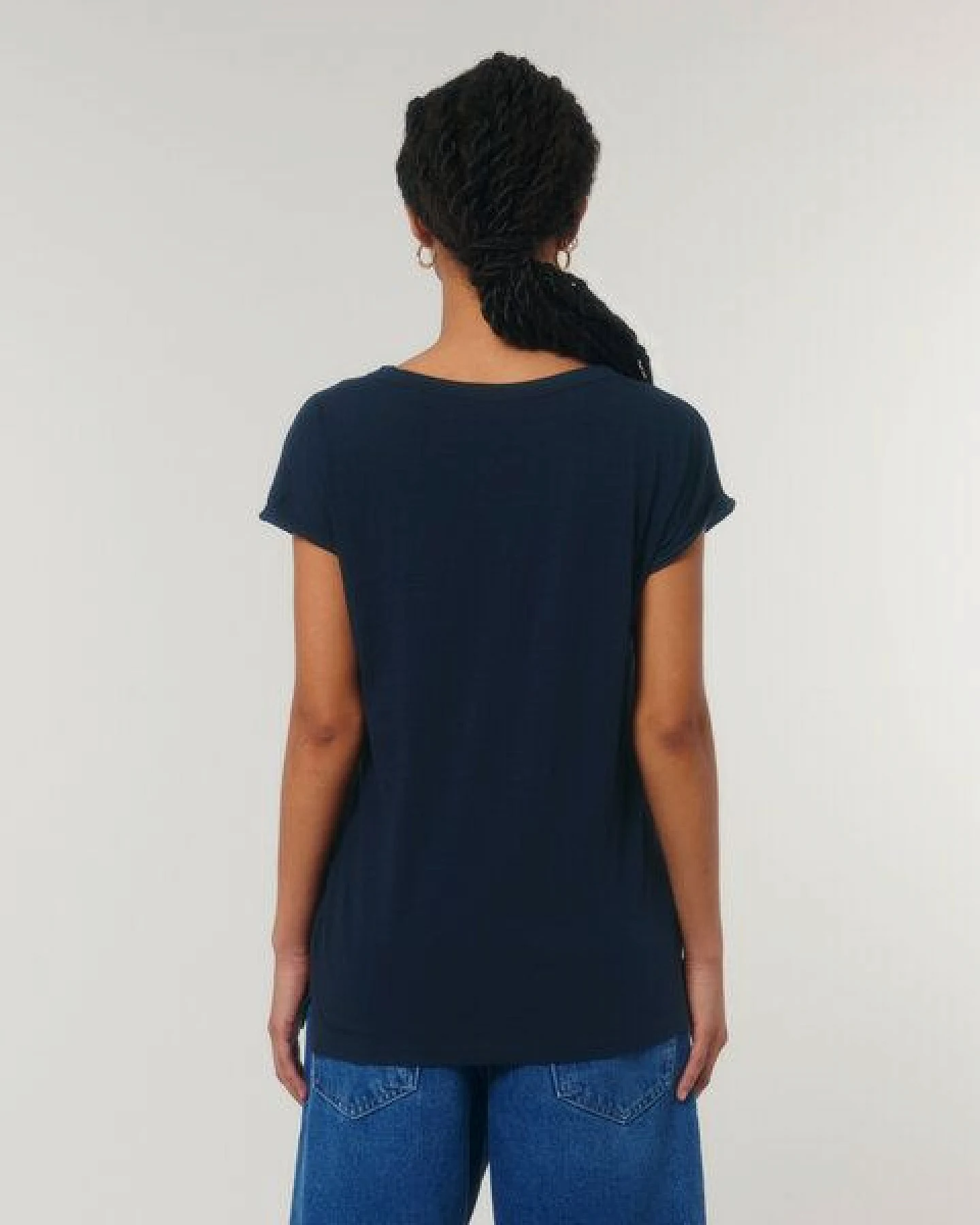 ilovemixtapes Women T-Shirt mit Kaktus aus 100% Biobaumwolle mit gerollten Ärmeln – Ansicht 4