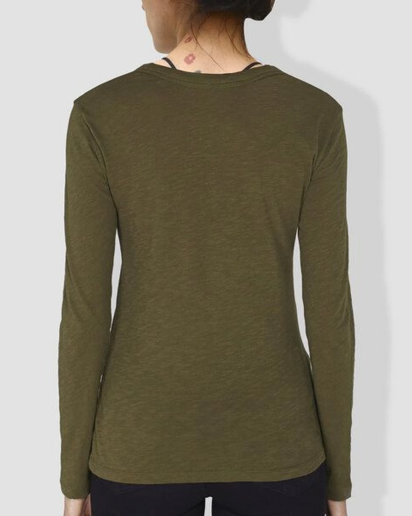 little kiwi Damen Longsleeve, "Farn", British Khaki – Ansicht 2