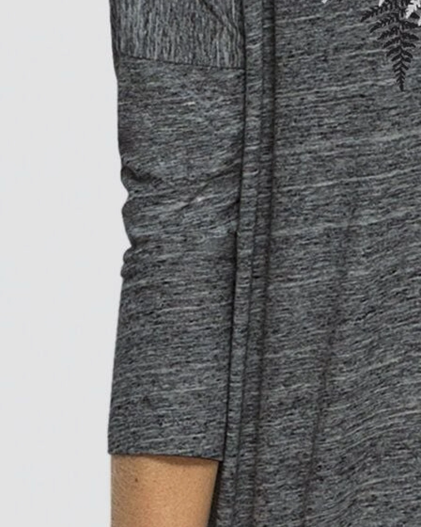 little kiwi Damen Longsleeve; 3/4-Arm, "Farn", Slub Heather Grey – Ansicht 3