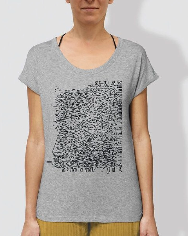 little kiwi Damen T-Shirt "Strichgestöber", Heather Grey