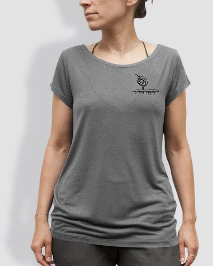little kiwi Damen T-Shirt, "Kleiner Kiwi", Heather Grey