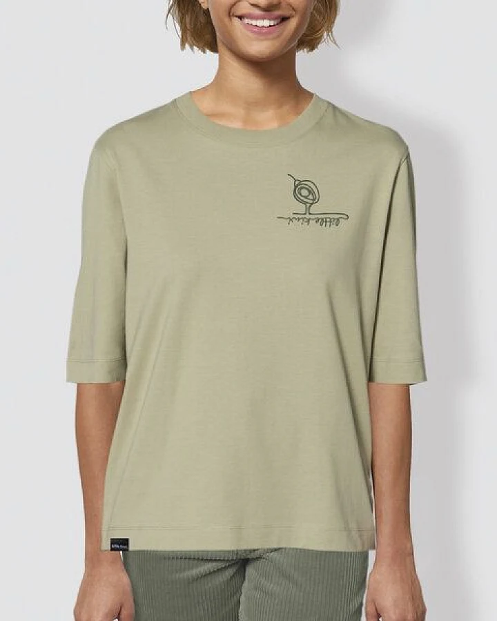 little kiwi Damen T-Shirt, "Kleiner Kiwi", Sage