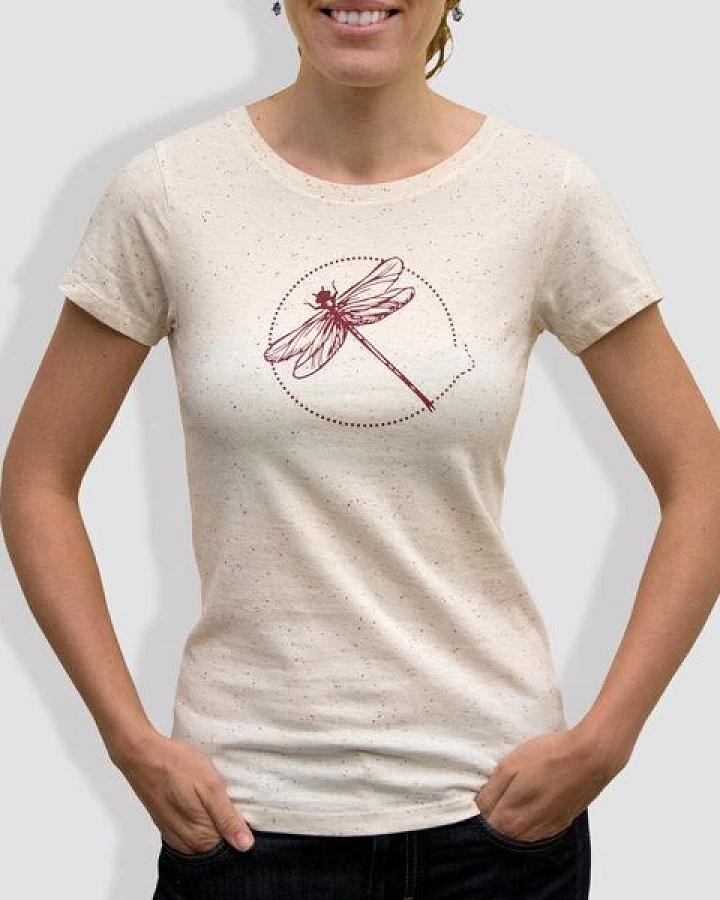 little kiwi Damen T-Shirt, "Libelle", Mandarine