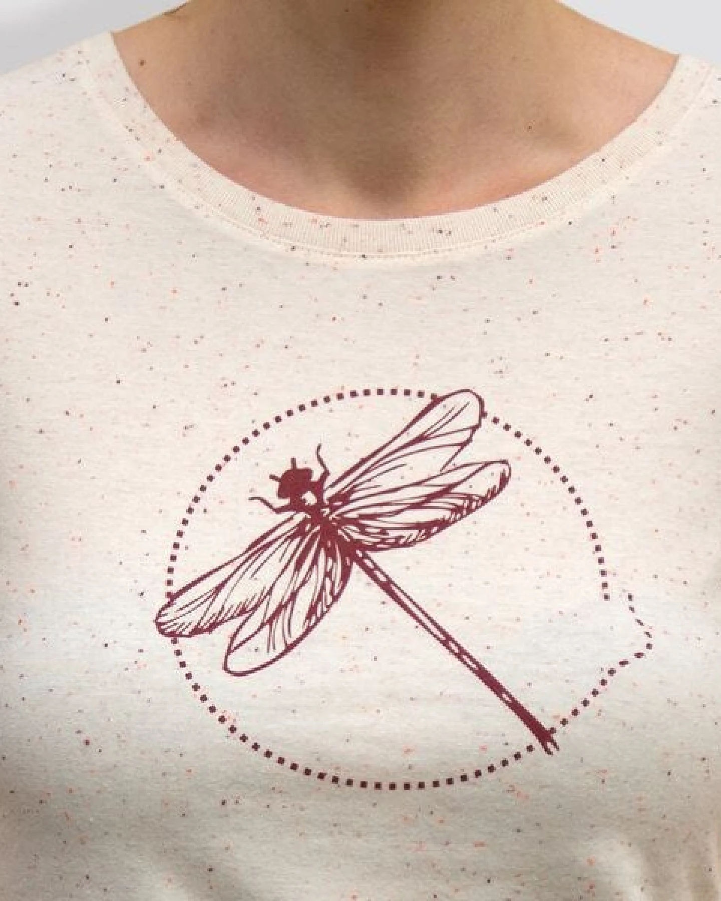little kiwi Damen T-Shirt, "Libelle", Mandarine – Ansicht 3