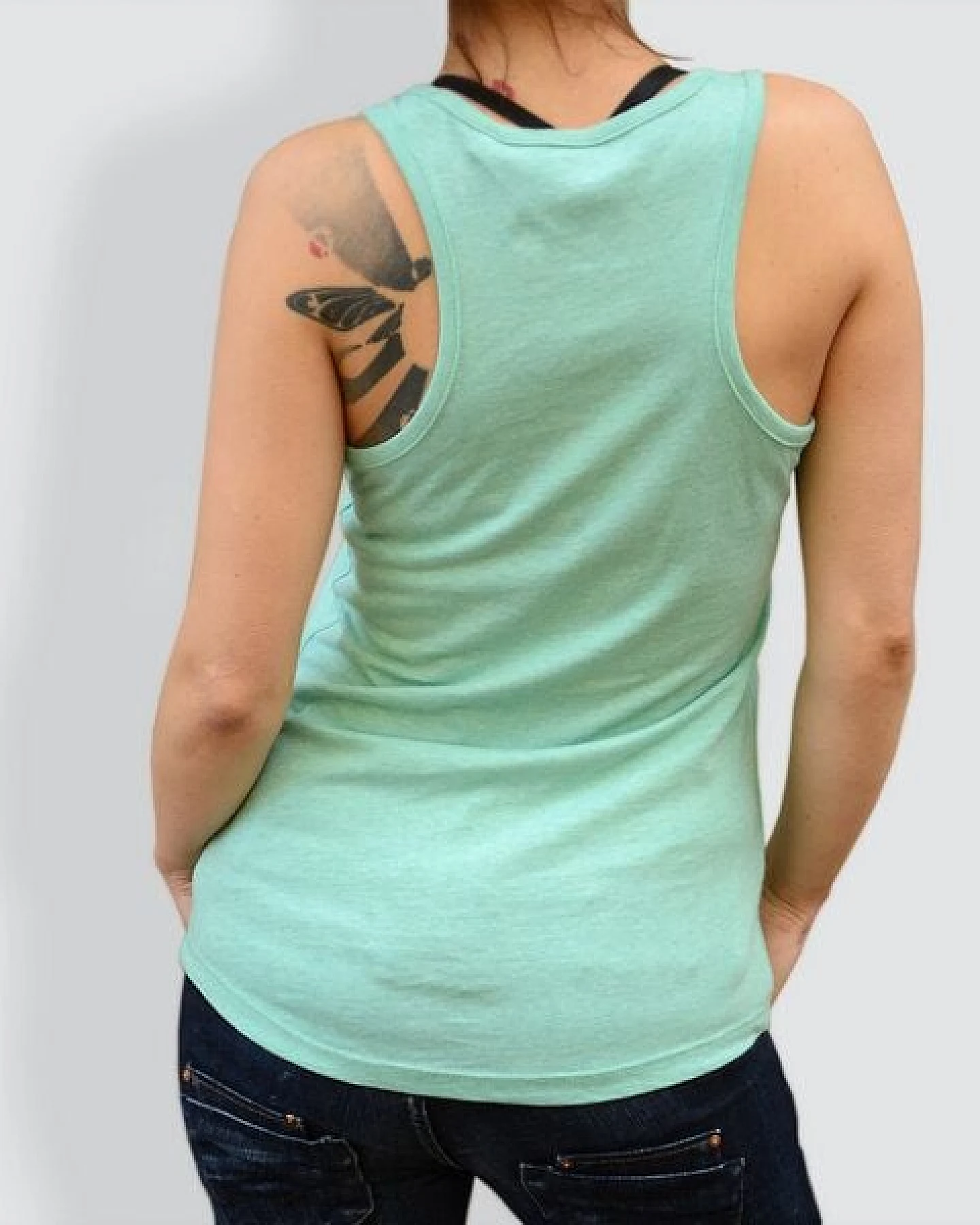 little kiwi Damen Tank Top, "Dirigeable", Grün - Mid Heather Green – Ansicht 4