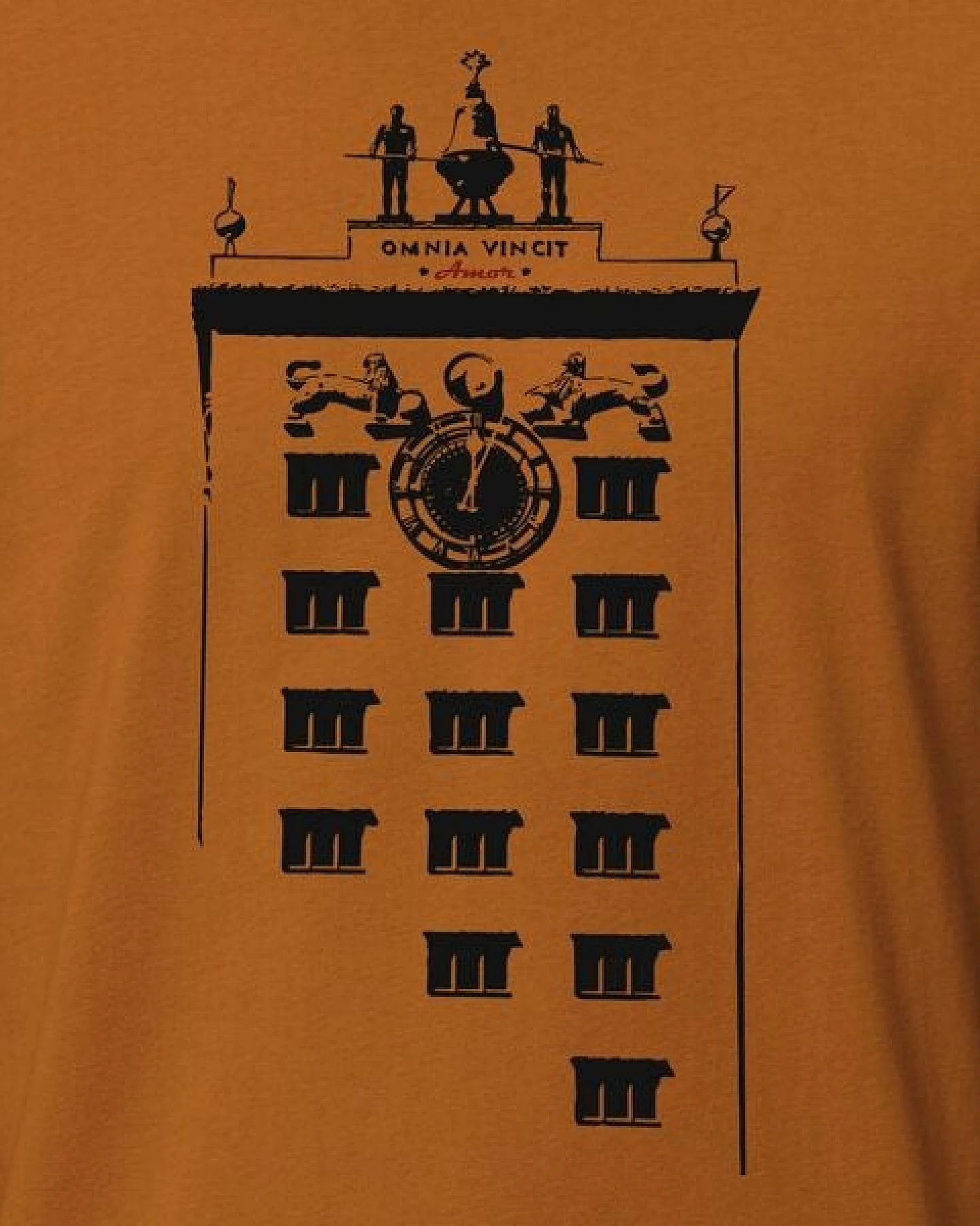 little kiwi Frauen T-Shirt, "Turmuhr", Stone, Roasted Orange – Ansicht 3