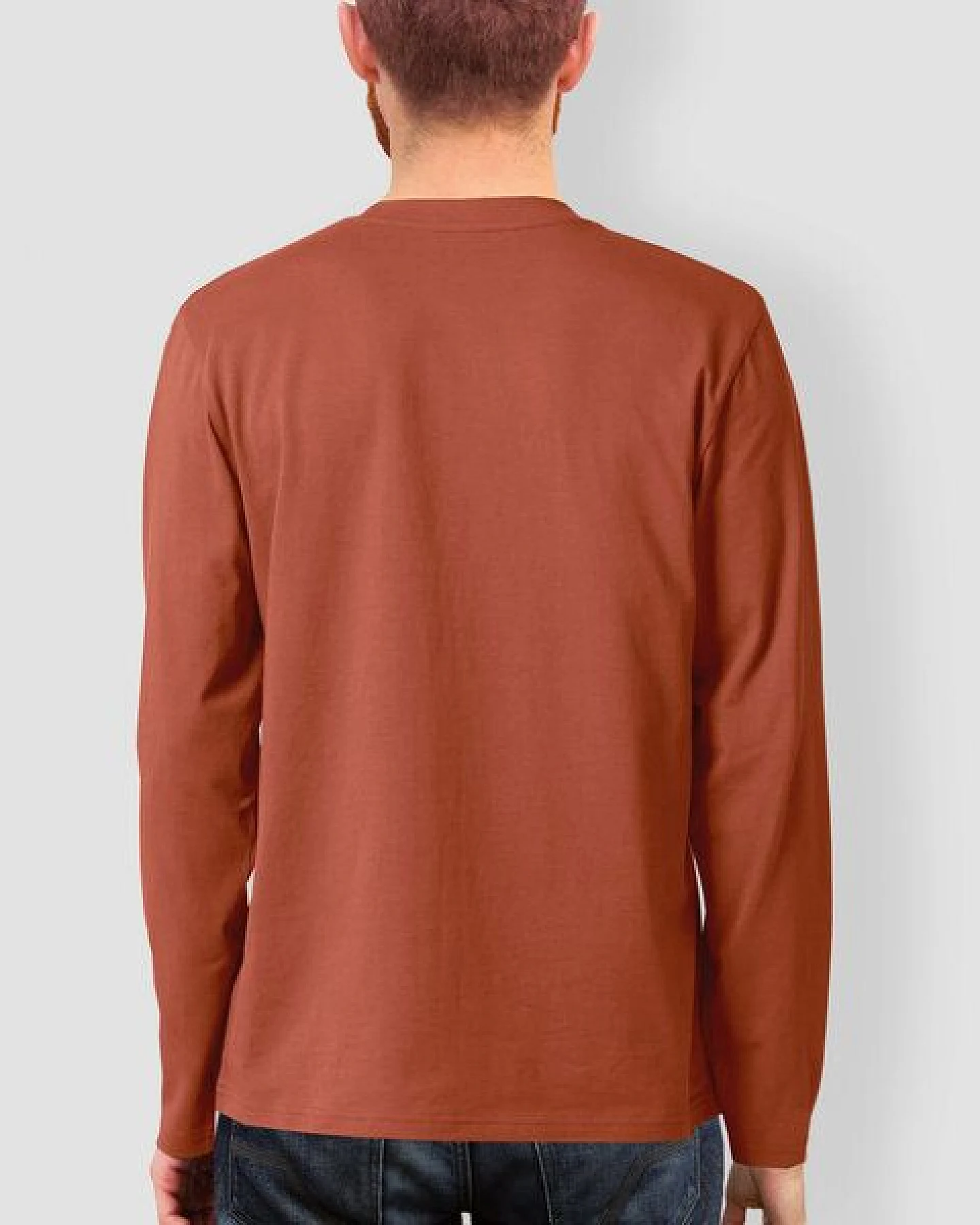 little kiwi Herren Longsleeve, "Abschalten", Heritage Brown – Ansicht 2