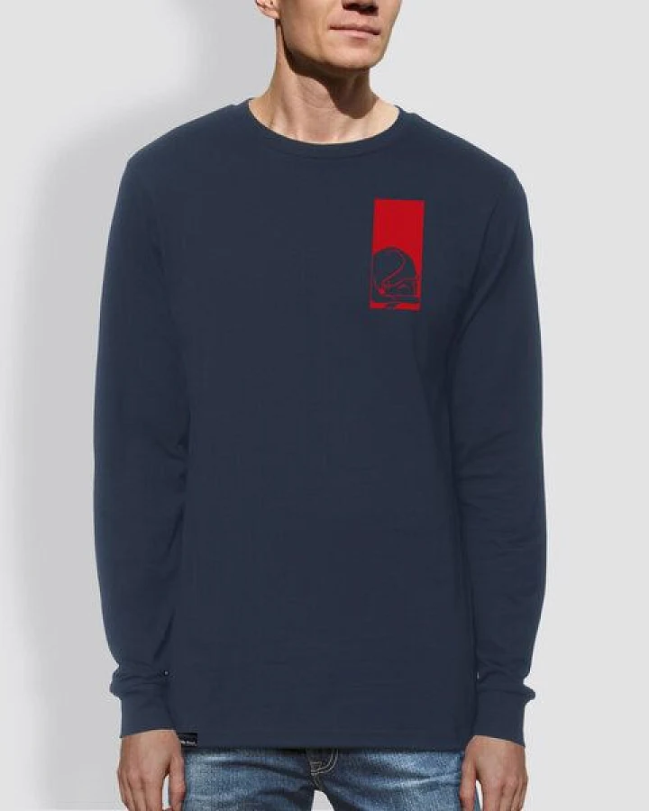 little kiwi Herren Longsleeve, "Schlafender Fuchs", Navy