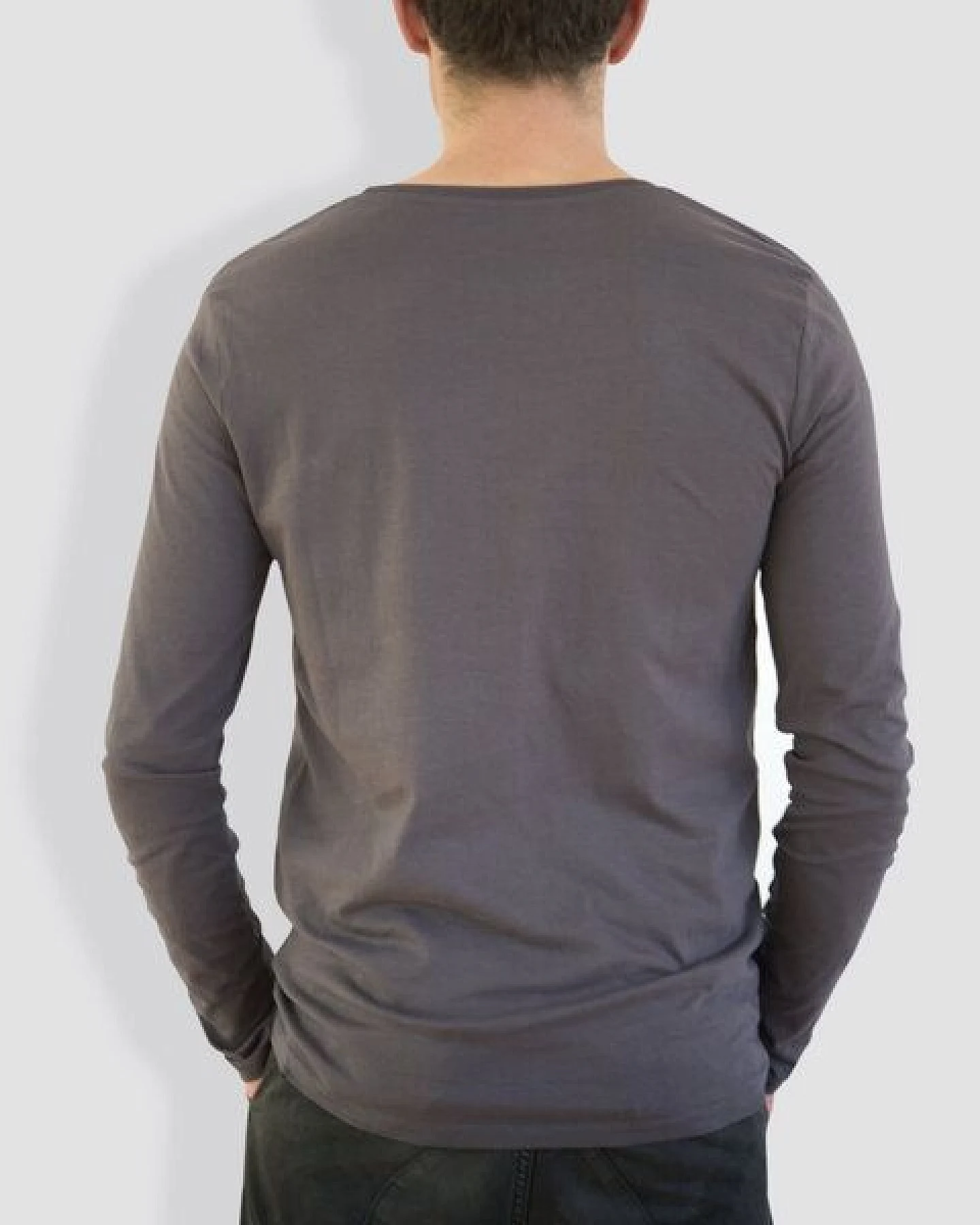 little kiwi Herren Longsleeve, "Urbanität im Wandel", Stargazer/Anthracite – Ansicht 2