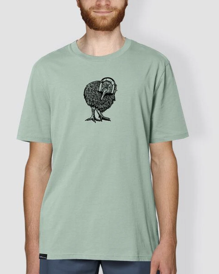 little kiwi Herren T-Shirt, "Abschalten", Aloe, Green Bay