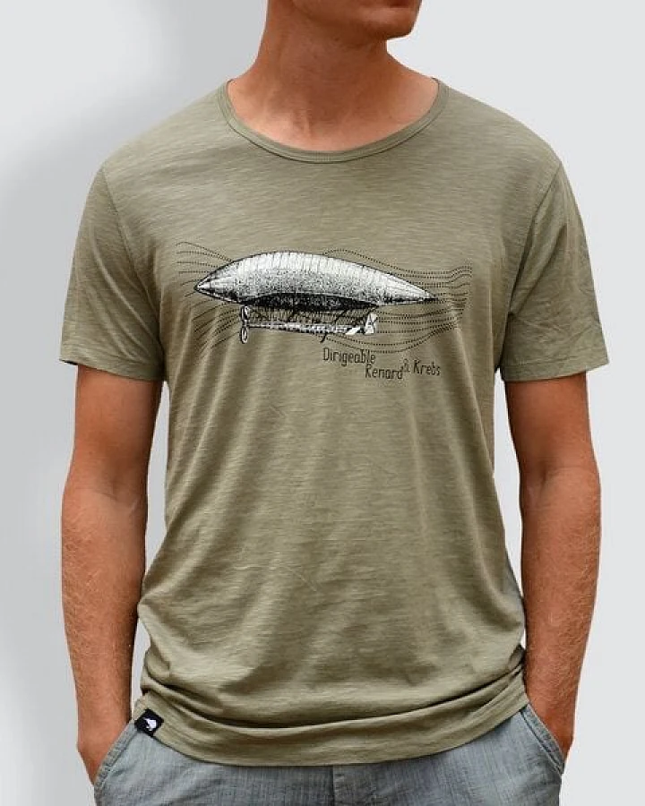 little kiwi Herren T-Shirt, "Dirigeable", Light Khaki