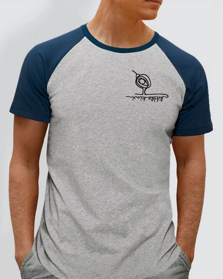little kiwi Herren T-Shirt, "Kleiner Kiwi", Navy/Heather Ash