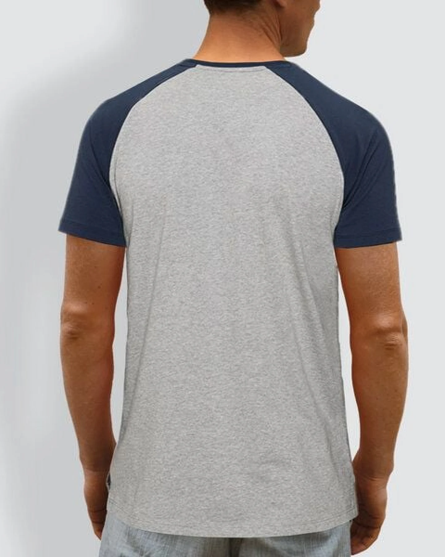 little kiwi Herren T-Shirt, "Kleiner Kiwi", Navy/Heather Ash – Ansicht 2
