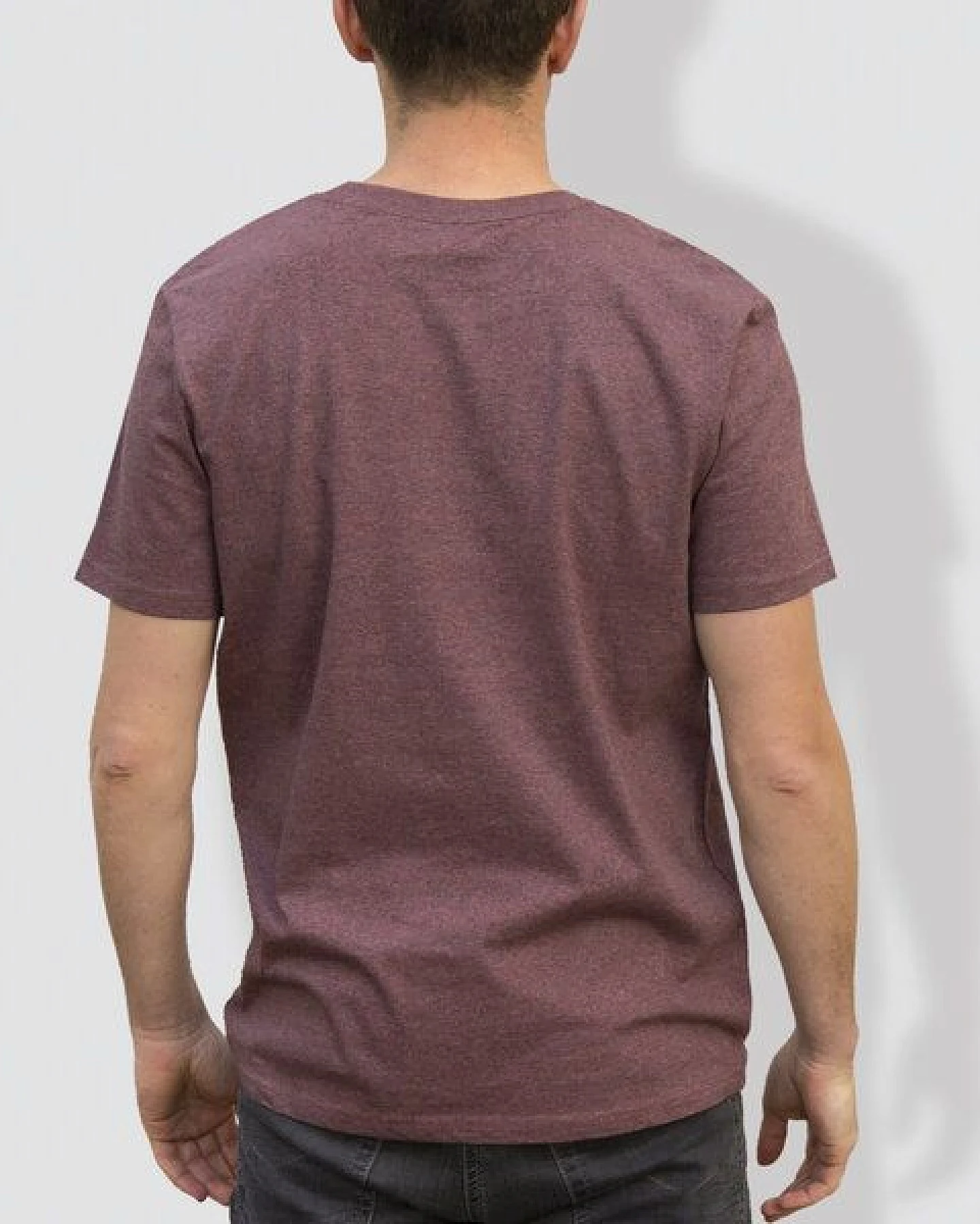 little kiwi Herren T-Shirt, "No Way", Black Heather Cranberry – Ansicht 2